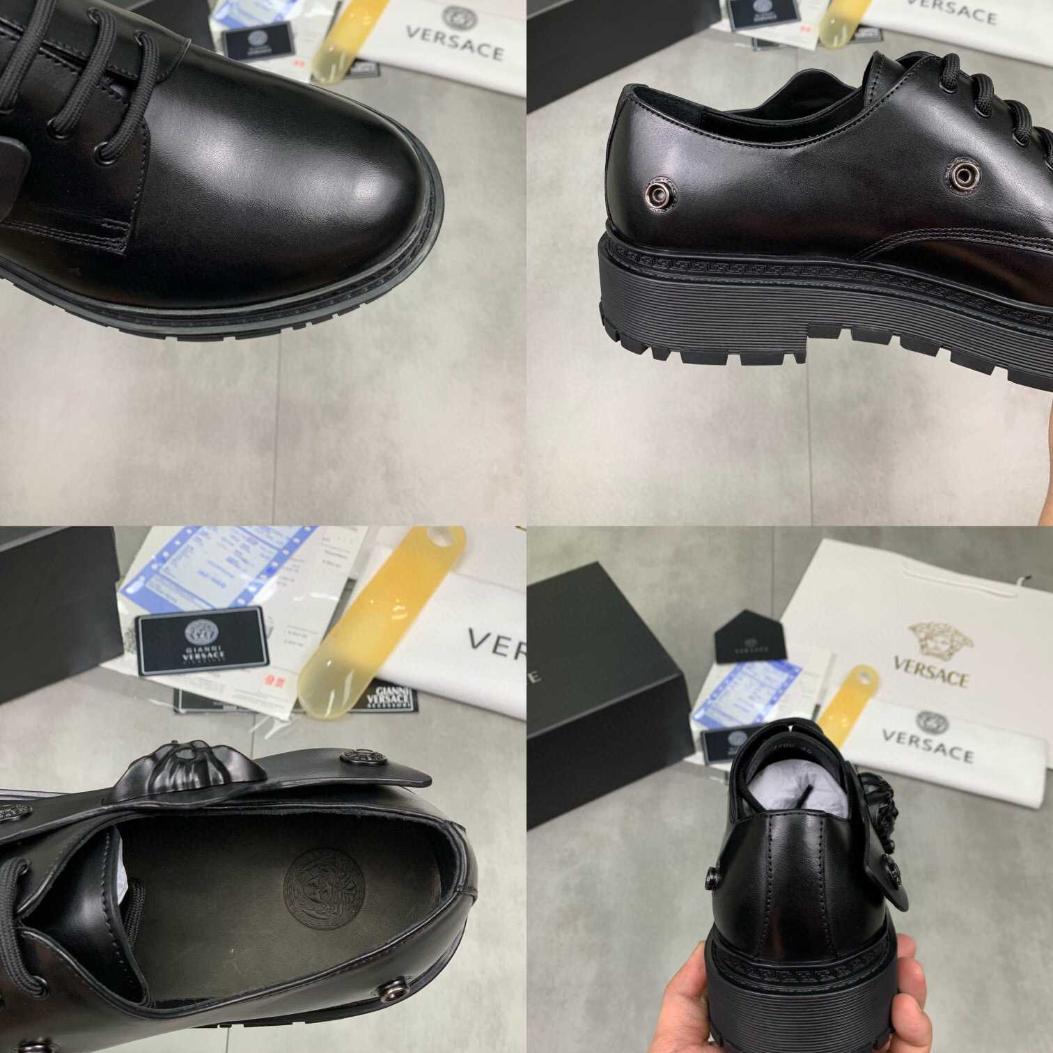 Versace Medusa Head-motif Derby Shoes - FashionPlug