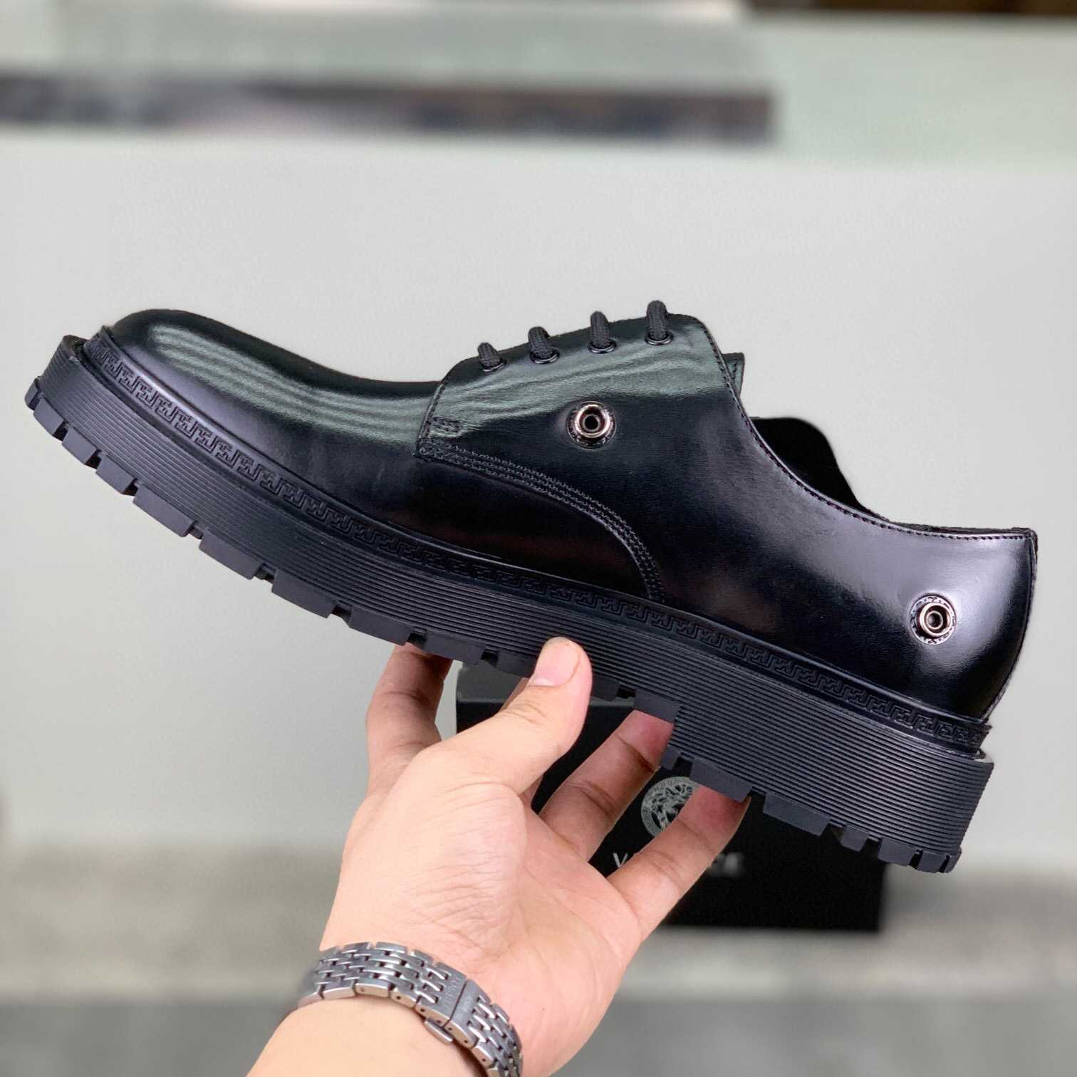 Versace Medusa Head-motif Derby Shoes - FashionPlug