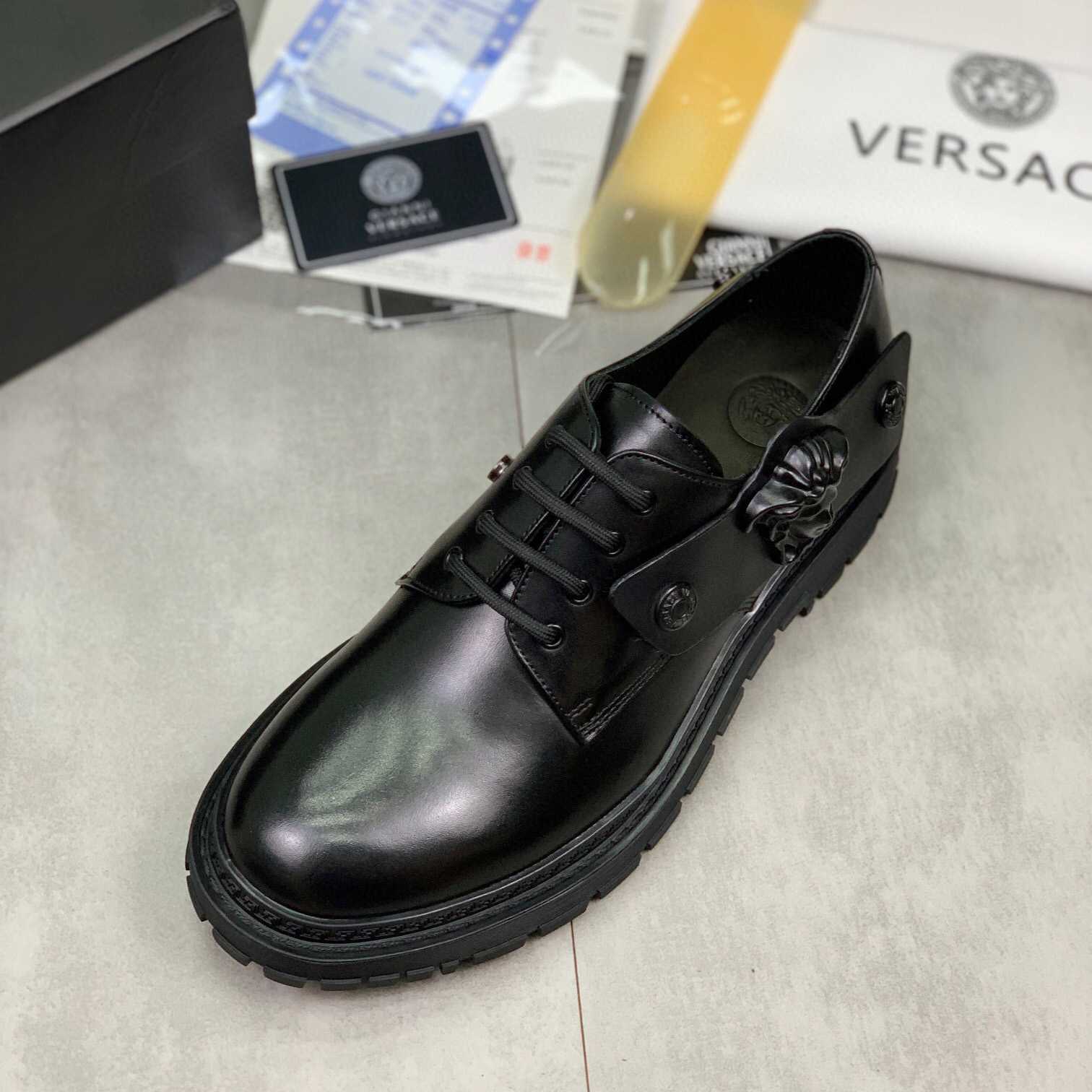 Versace Medusa Head-motif Derby Shoes - FashionPlug