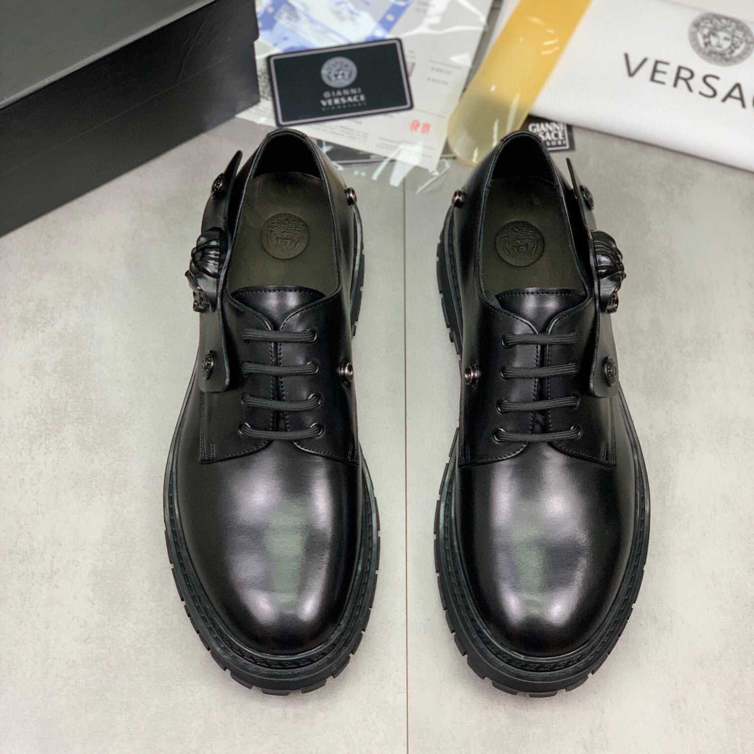 Versace Medusa Head-motif Derby Shoes - FashionPlug