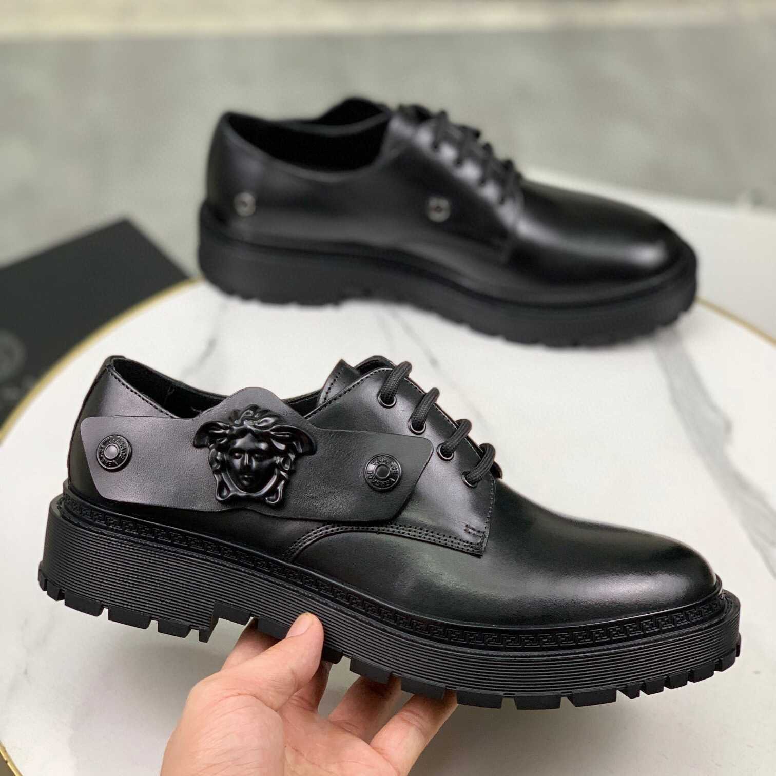 Versace Medusa Head-motif Derby Shoes - FashionPlug