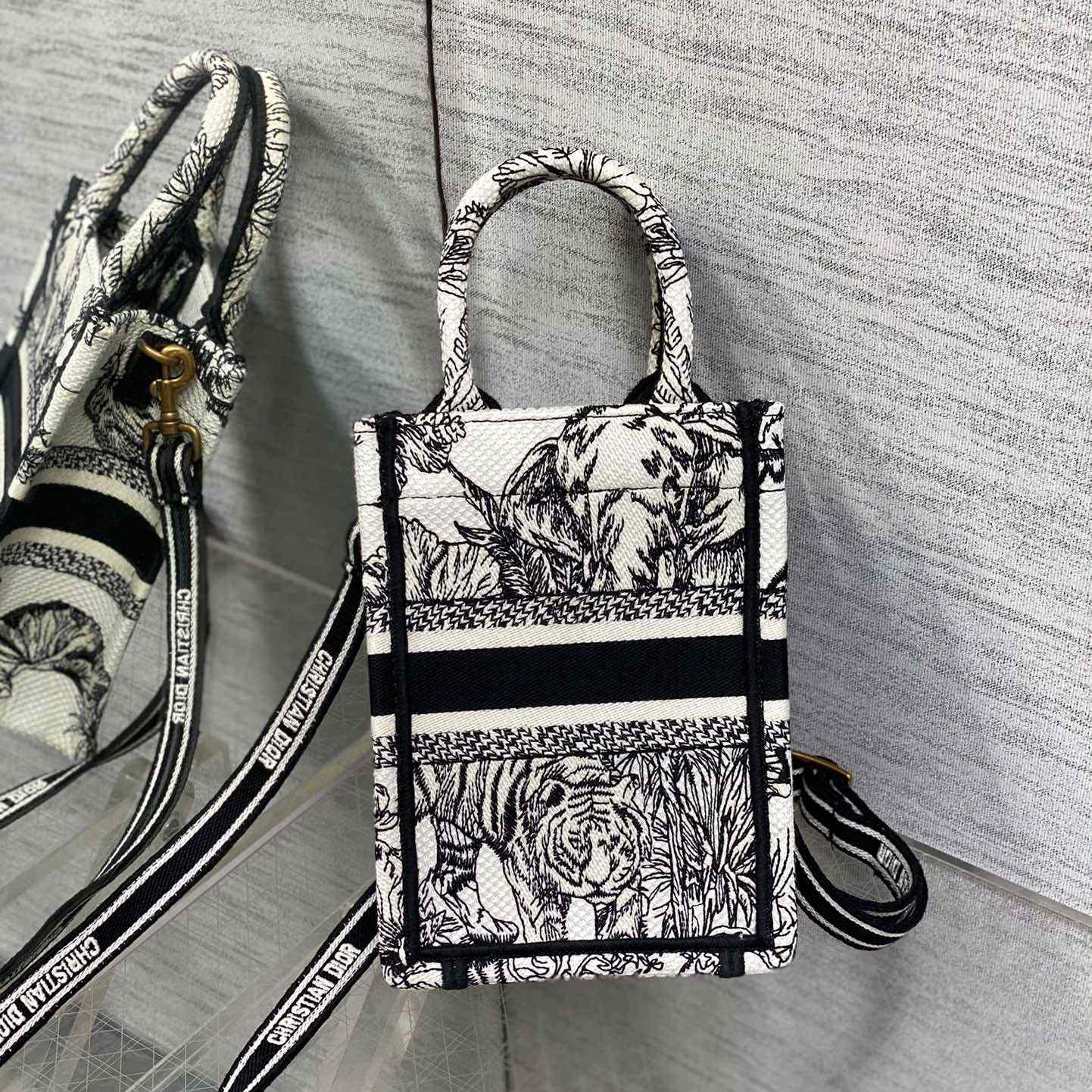 Dior Mini Dior Book Tote Phone Bag - FashionPlug