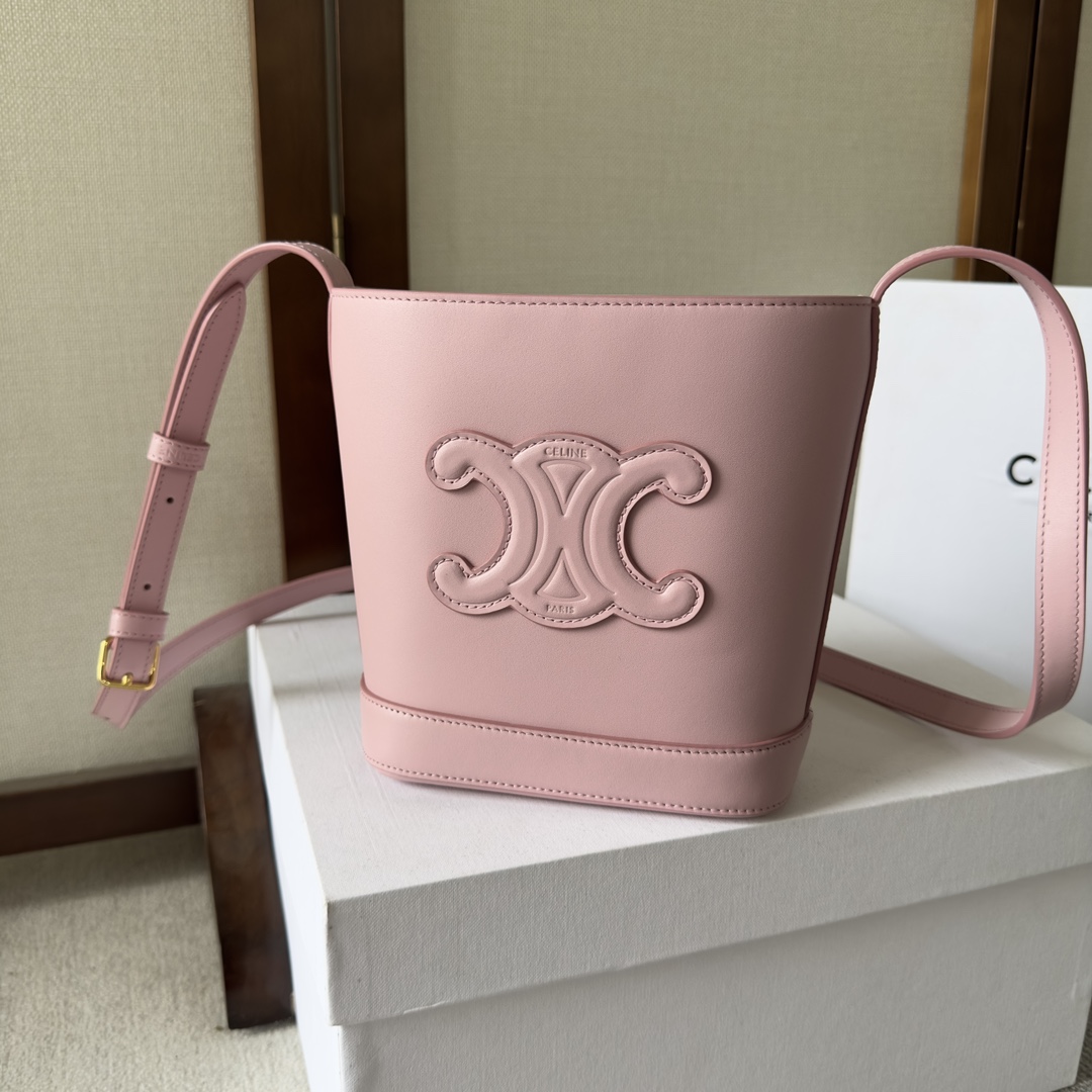 Celine Mini Bucket Cuir Triomphe In Smooth Calfskin  - FashionPlug