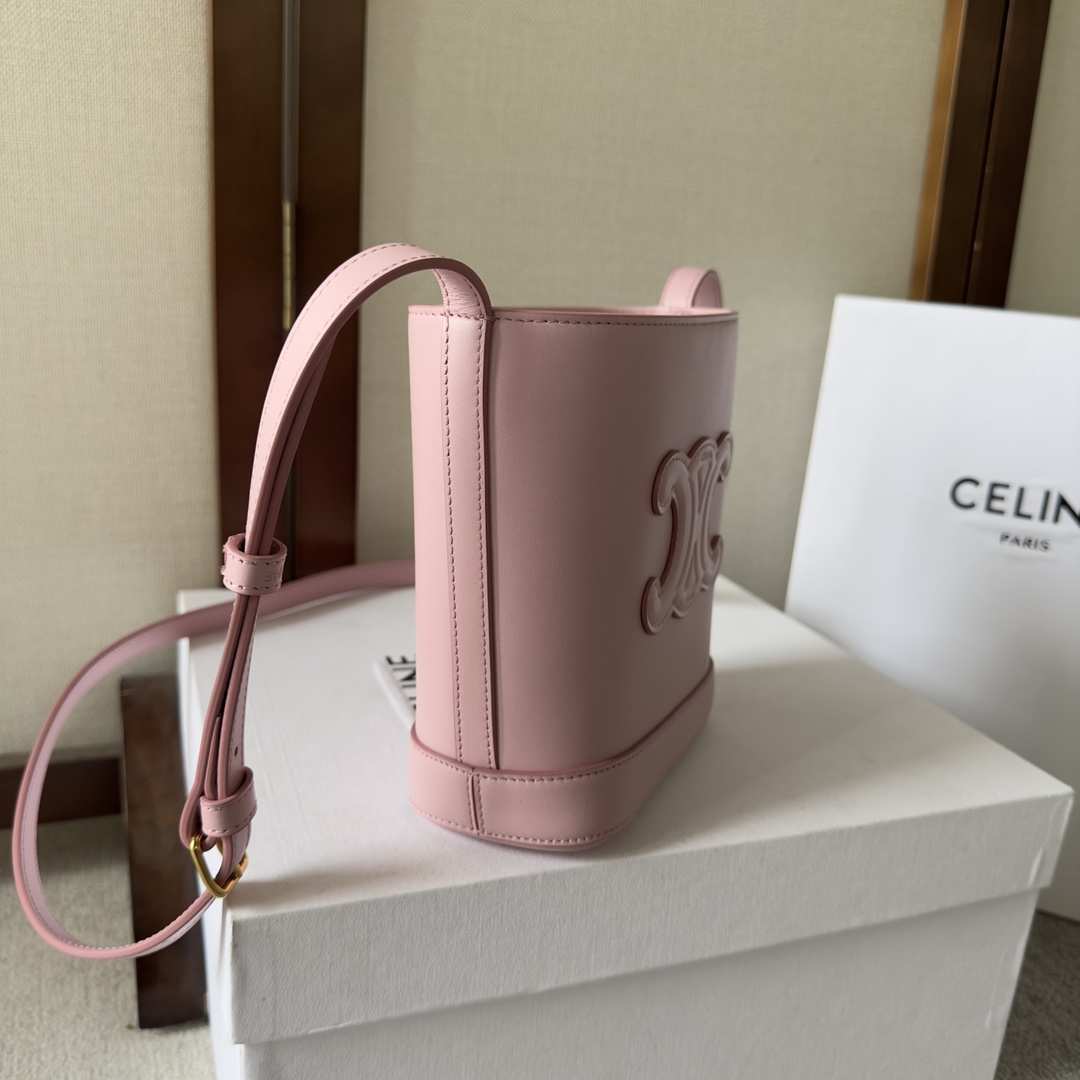 Celine Mini Bucket Cuir Triomphe In Smooth Calfskin  - FashionPlug