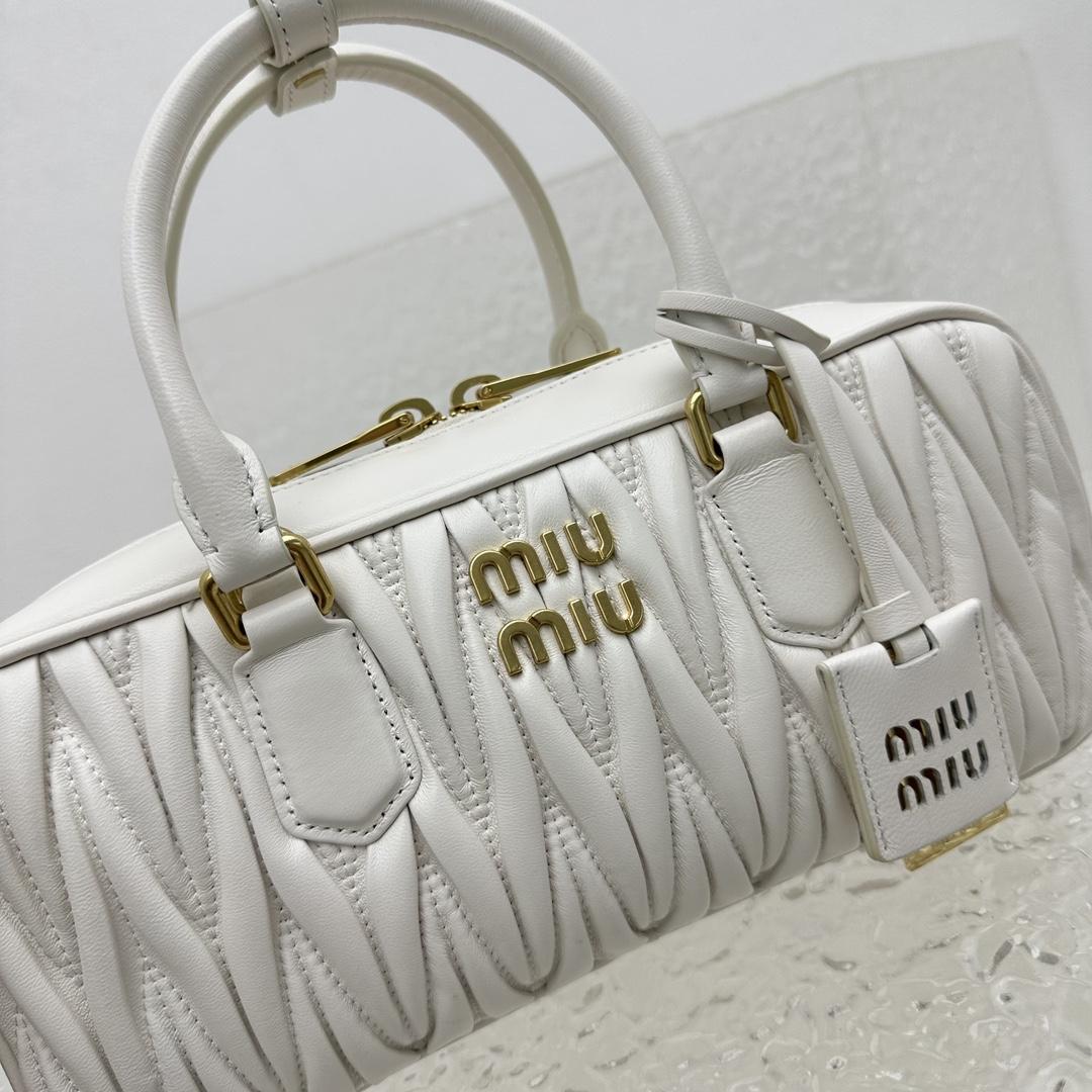 Miu Miu Arcadie Matelassé Nappa Leather Bag - FashionPlug