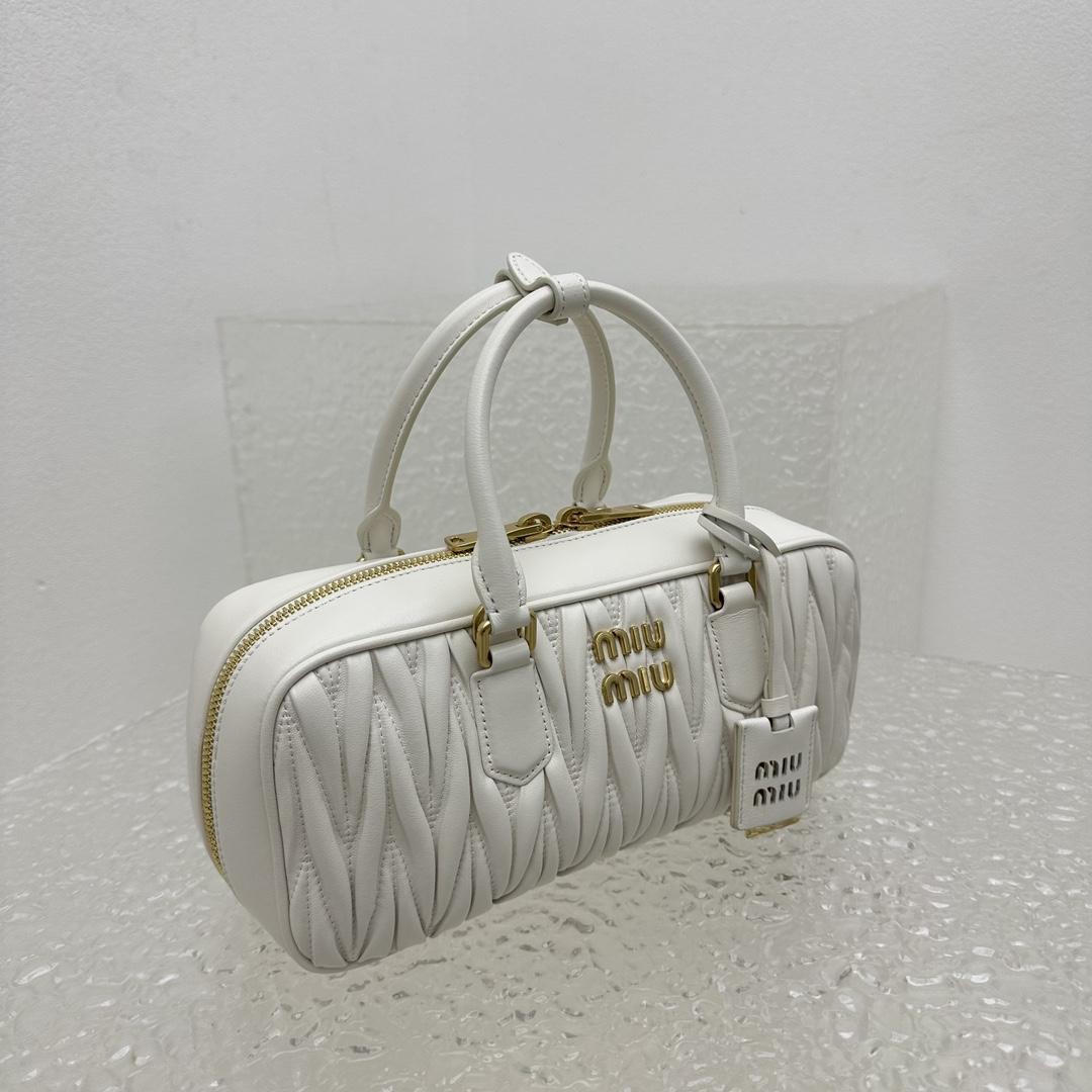 Miu Miu Arcadie Matelassé Nappa Leather Bag - FashionPlug