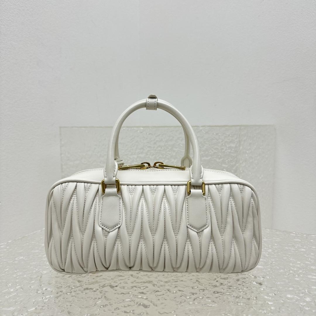 Miu Miu Arcadie Matelassé Nappa Leather Bag - FashionPlug
