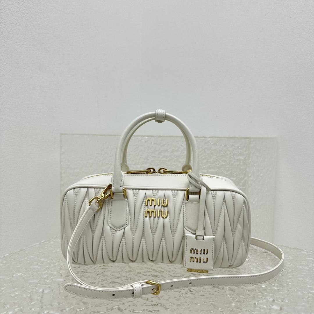 Miu Miu Arcadie Matelassé Nappa Leather Bag - FashionPlug