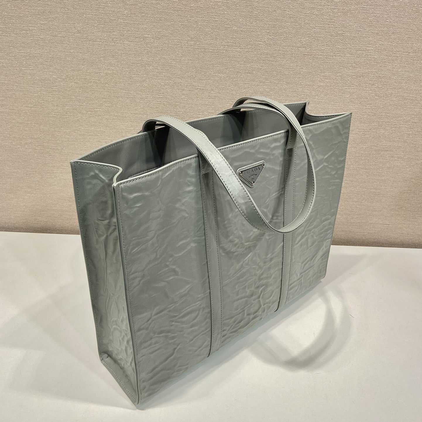 Prada Large Antique Nappa Leather Tote - FashionPlug