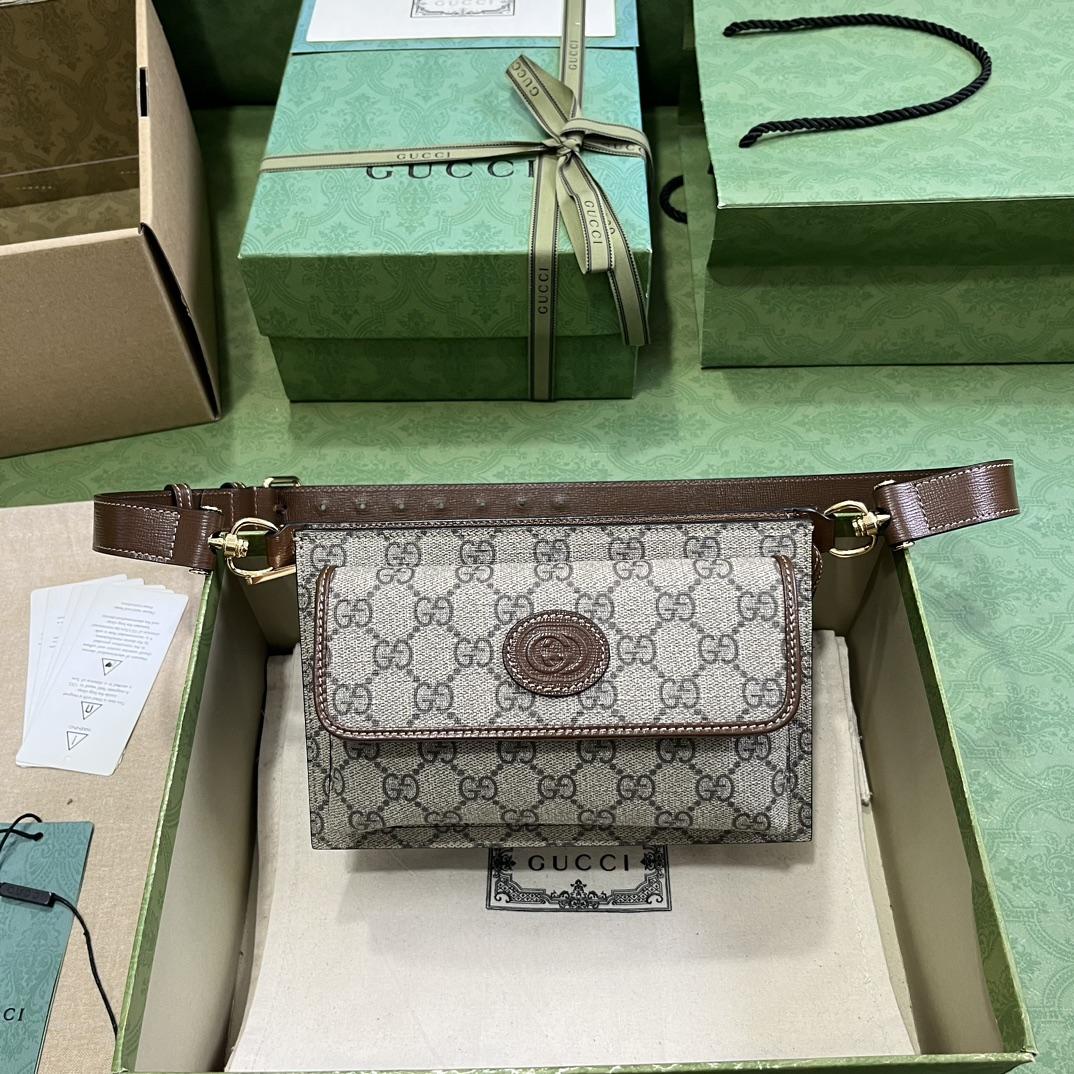 Gucci GG Belt Bag With Interlocking G (18-13-5cm) - FashionPlug