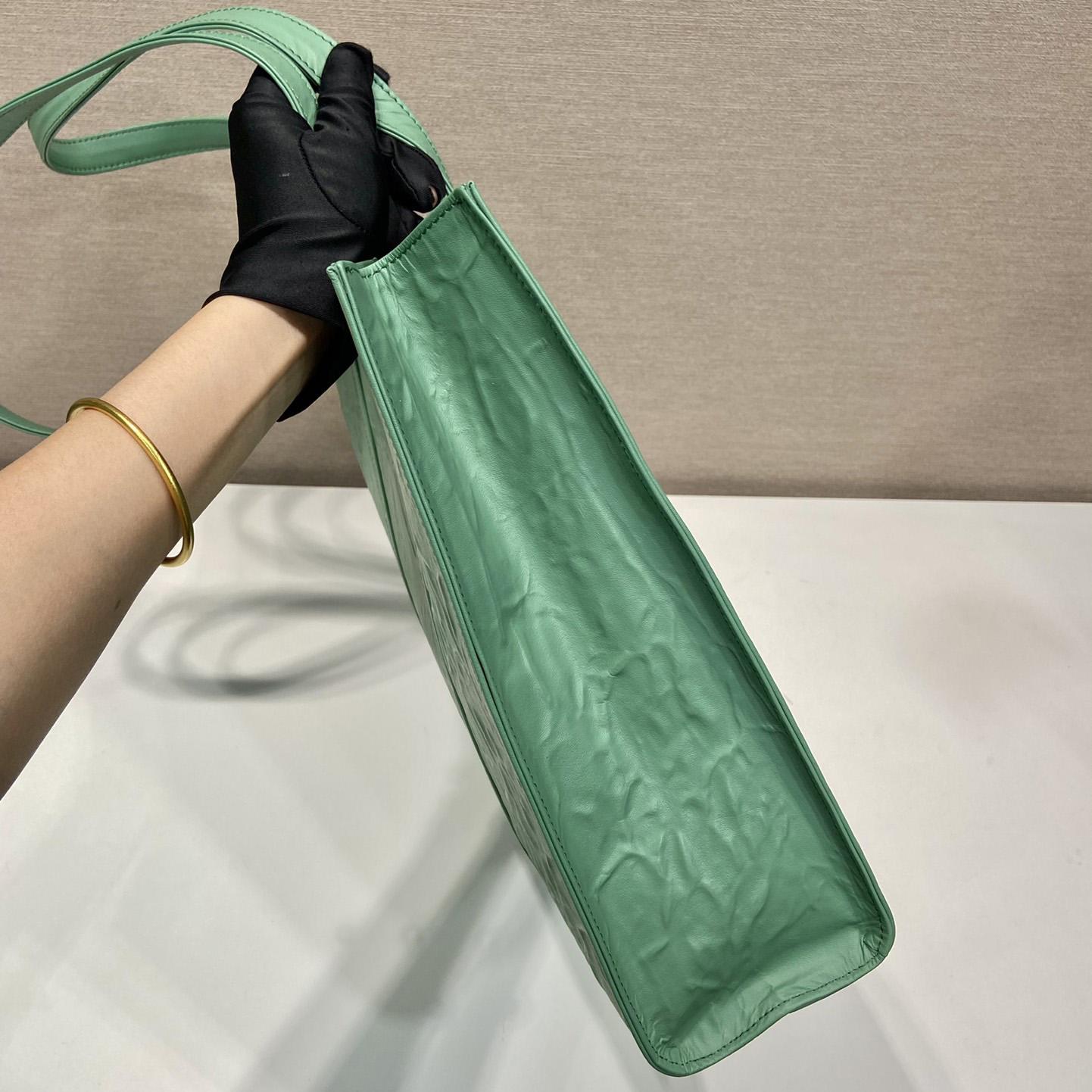 Prada Large Antique Nappa Leather Tote - FashionPlug