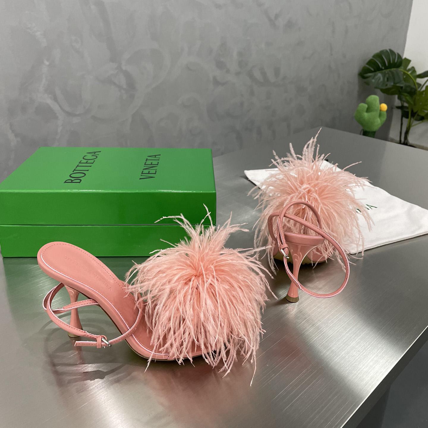 Bottega Veneta Pink Leather Sandal  - FashionPlug