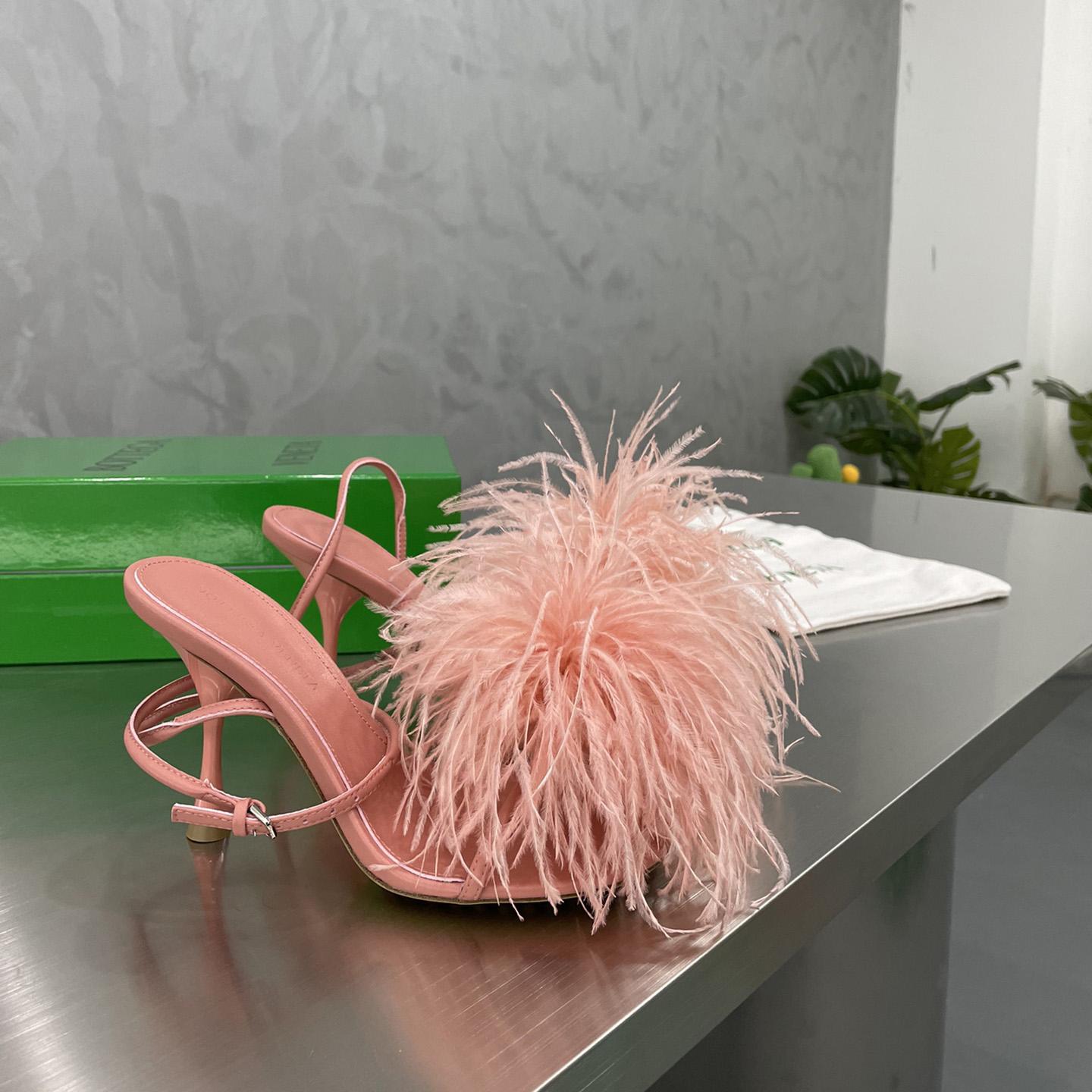 Bottega Veneta Pink Leather Sandal  - FashionPlug