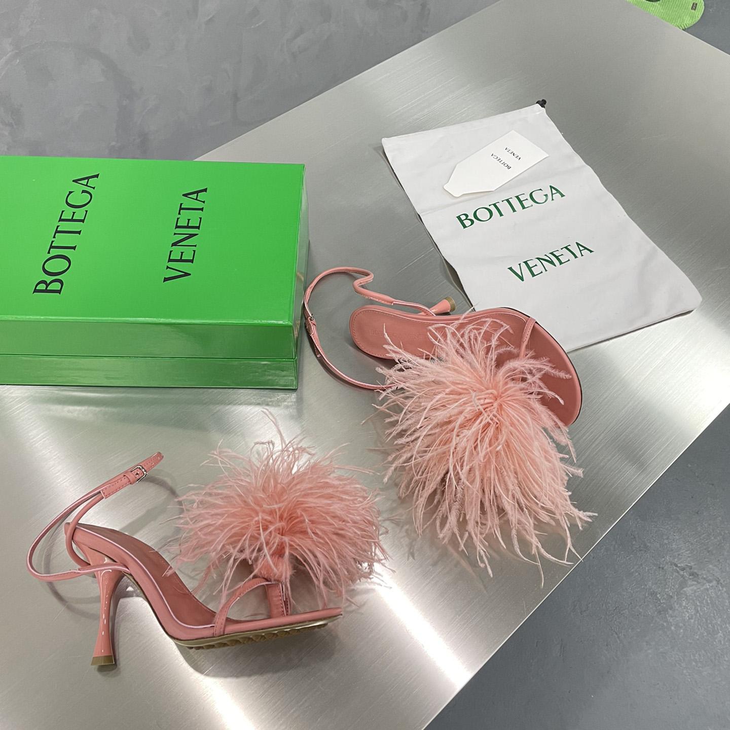 Bottega Veneta Pink Leather Sandal  - FashionPlug
