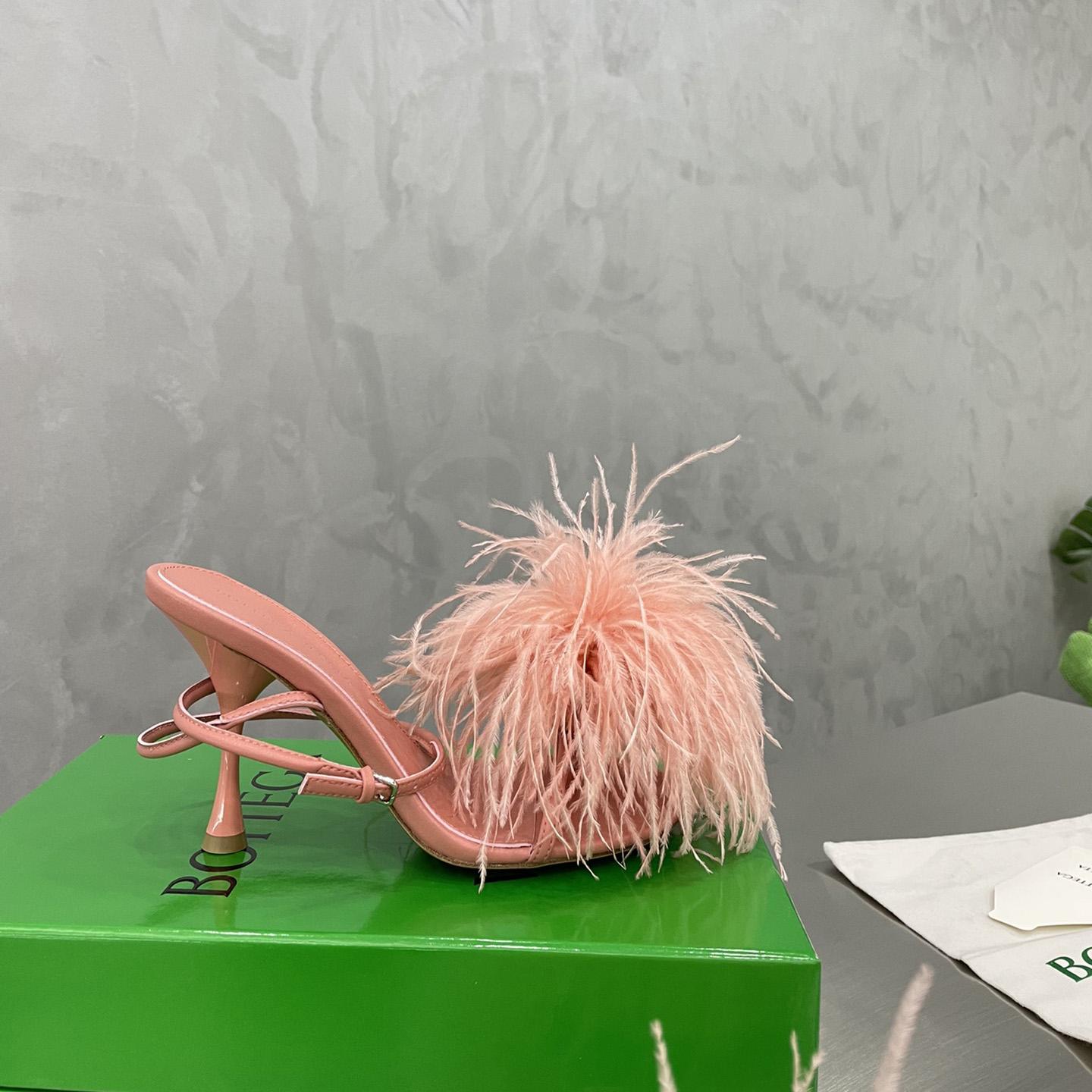 Bottega Veneta Pink Leather Sandal  - FashionPlug