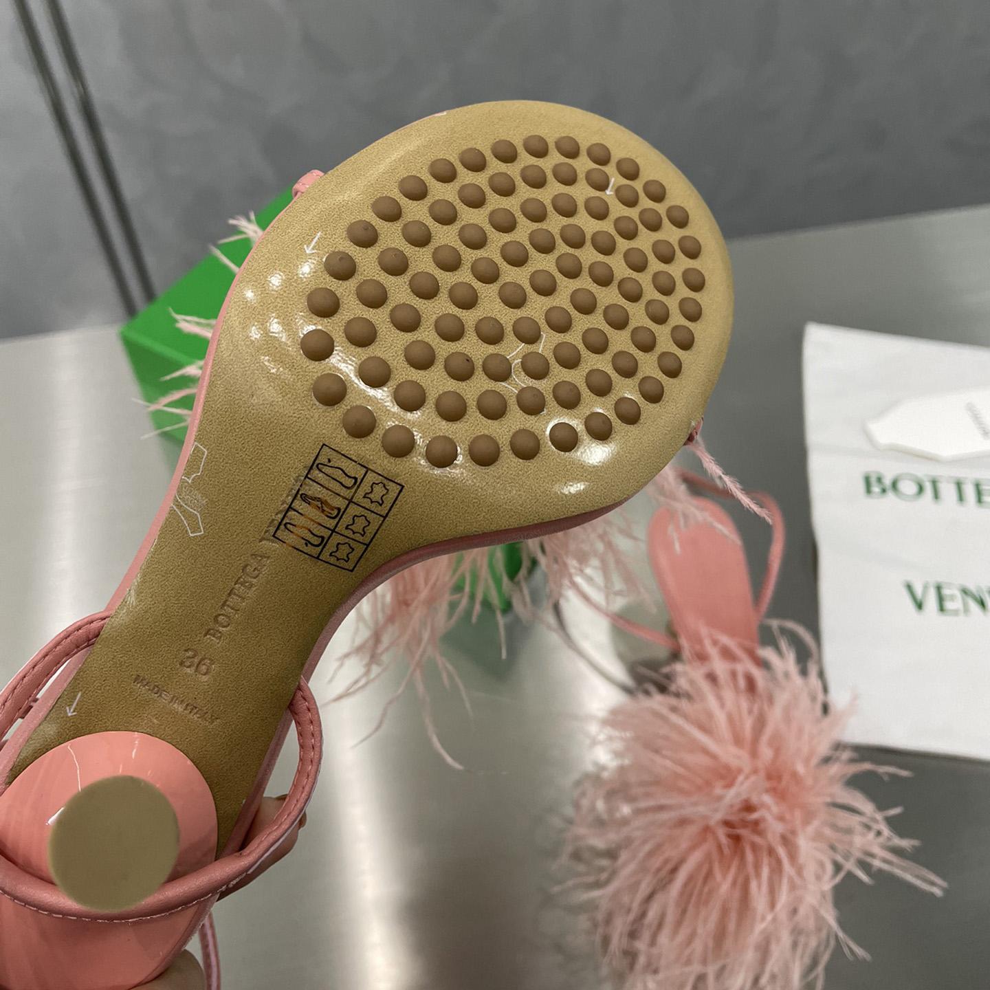 Bottega Veneta Pink Leather Sandal  - FashionPlug