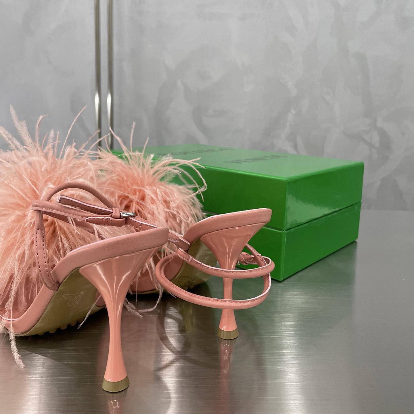 Bottega Veneta Pink Leather Sandal  - FashionPlug