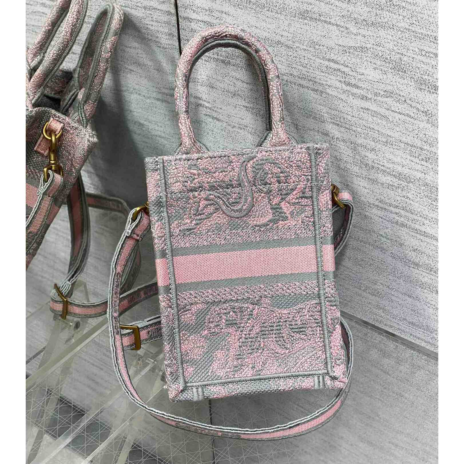 Dior Mini Dior Book Tote Phone Bag - FashionPlug