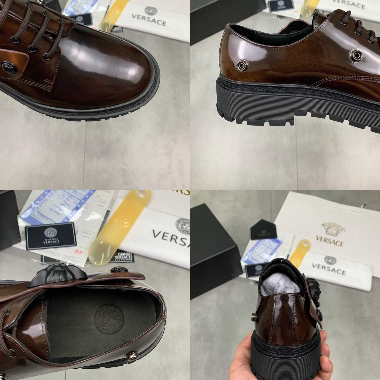 Versace Medusa Head-motif Derby Shoes - FashionPlug