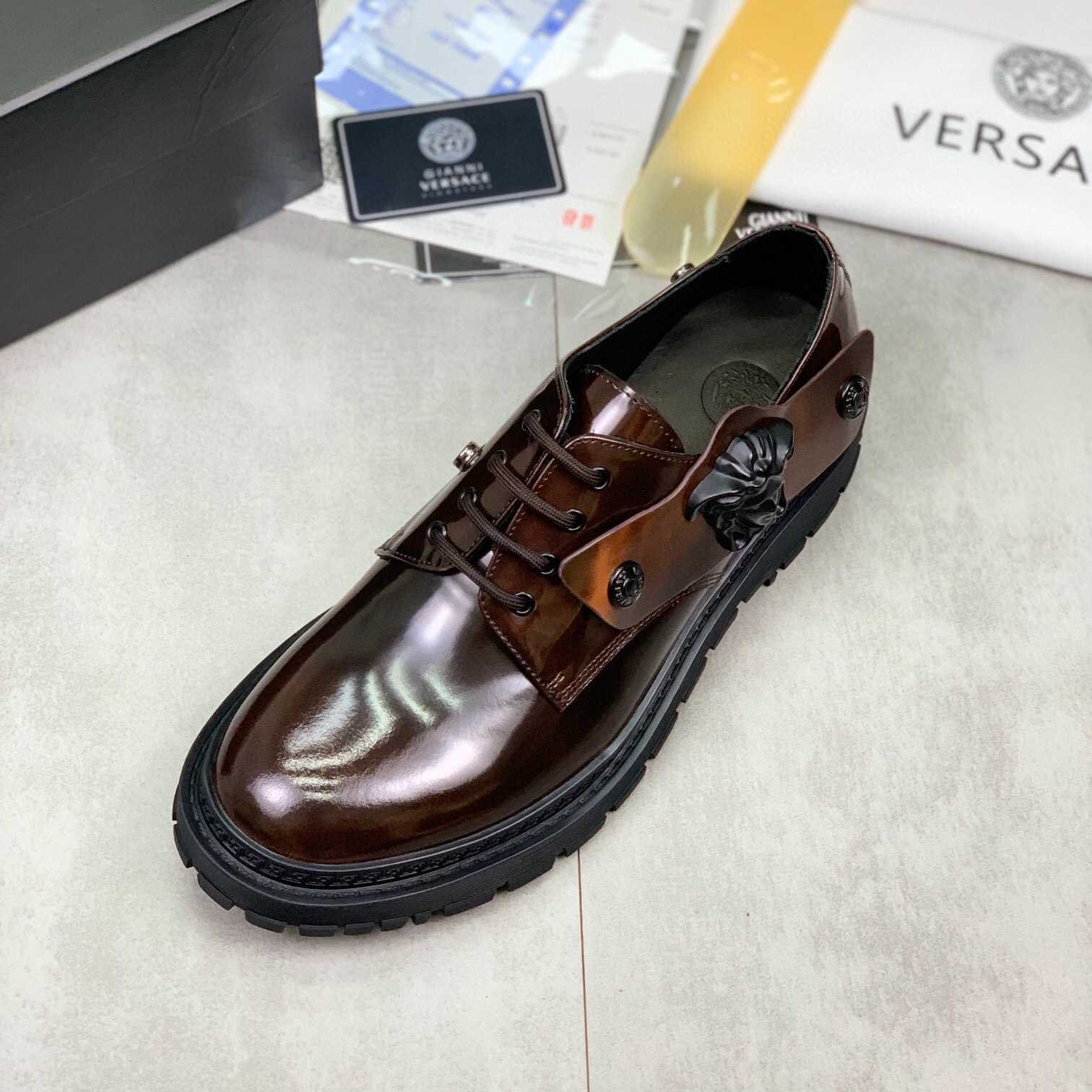 Versace Medusa Head-motif Derby Shoes - FashionPlug