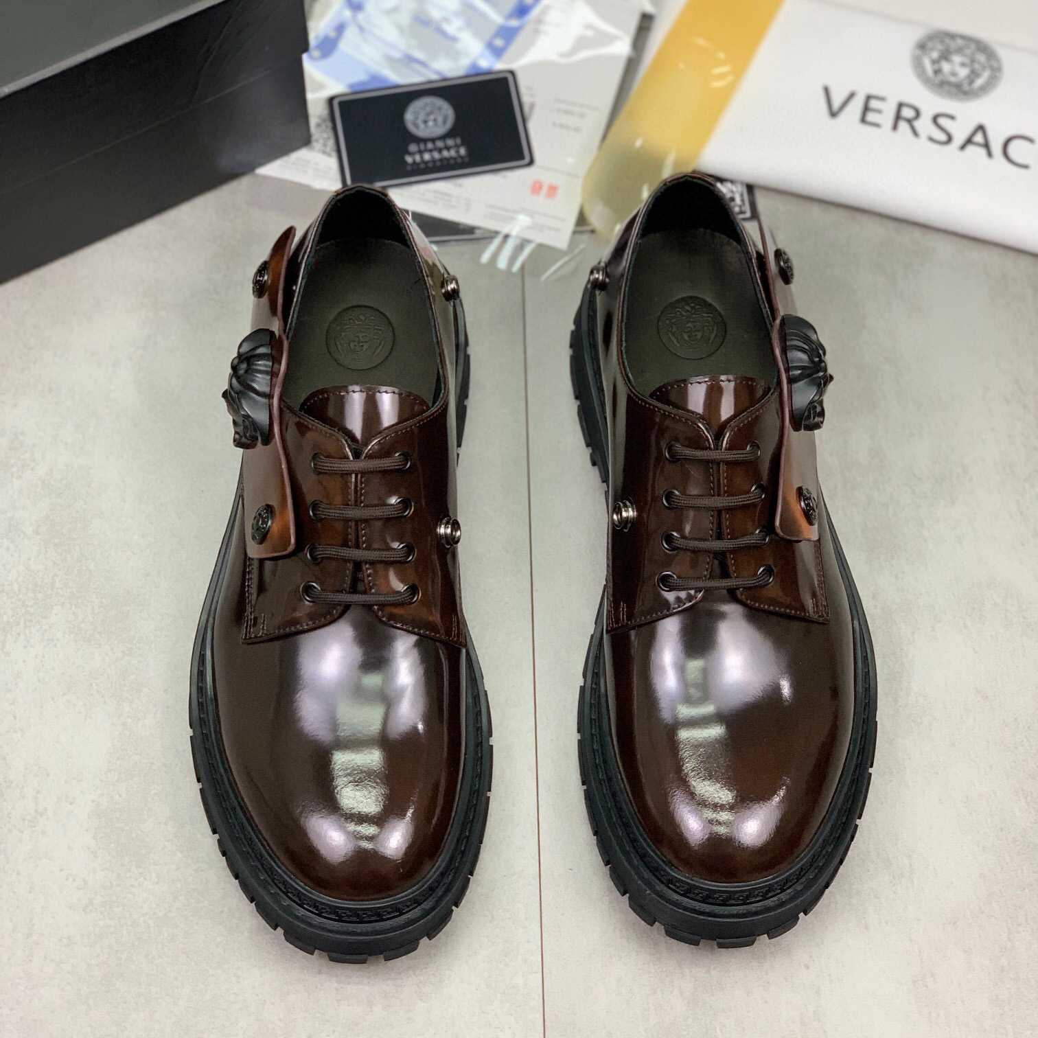 Versace Medusa Head-motif Derby Shoes - FashionPlug