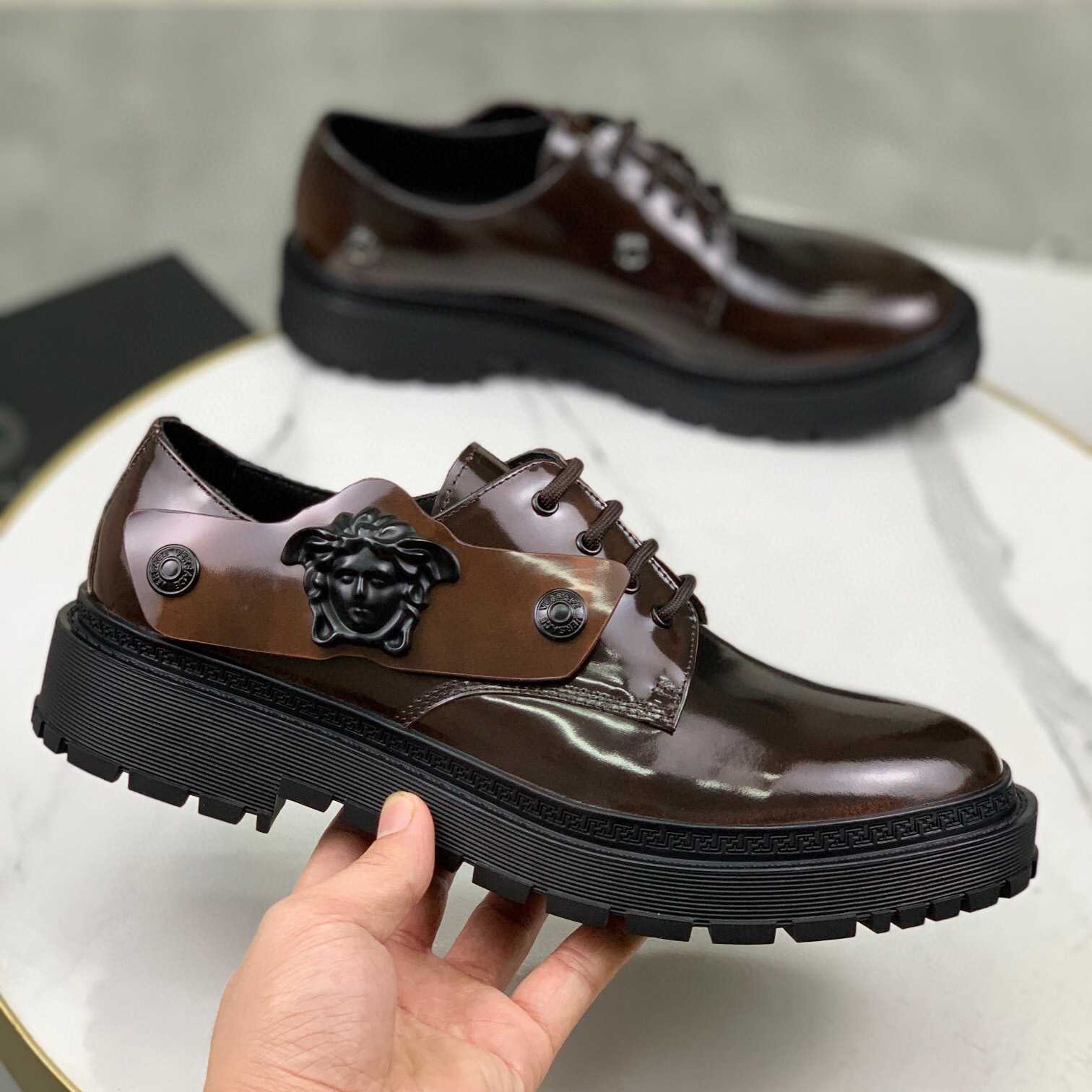 Versace Medusa Head-motif Derby Shoes - FashionPlug