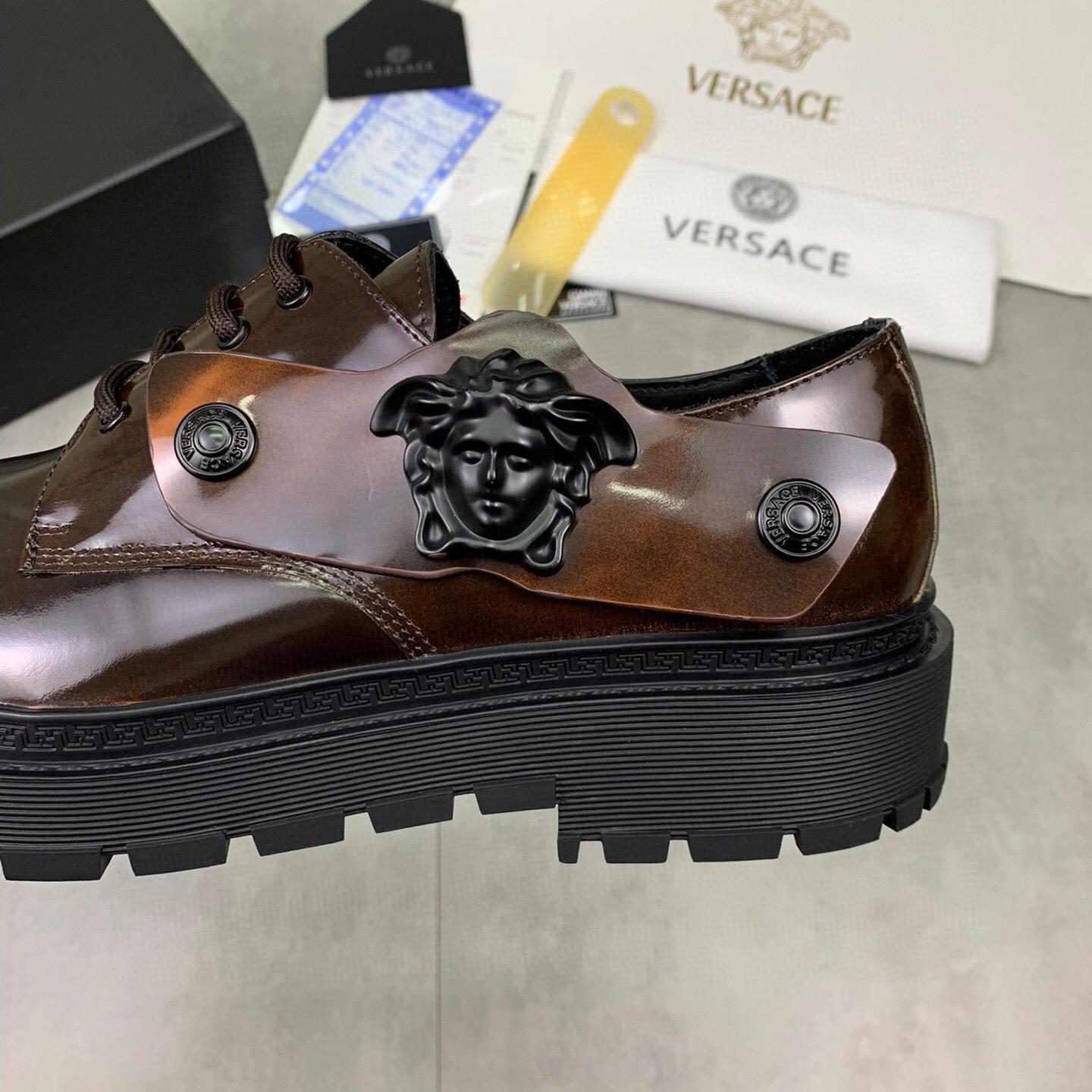 Versace Medusa Head-motif Derby Shoes - FashionPlug