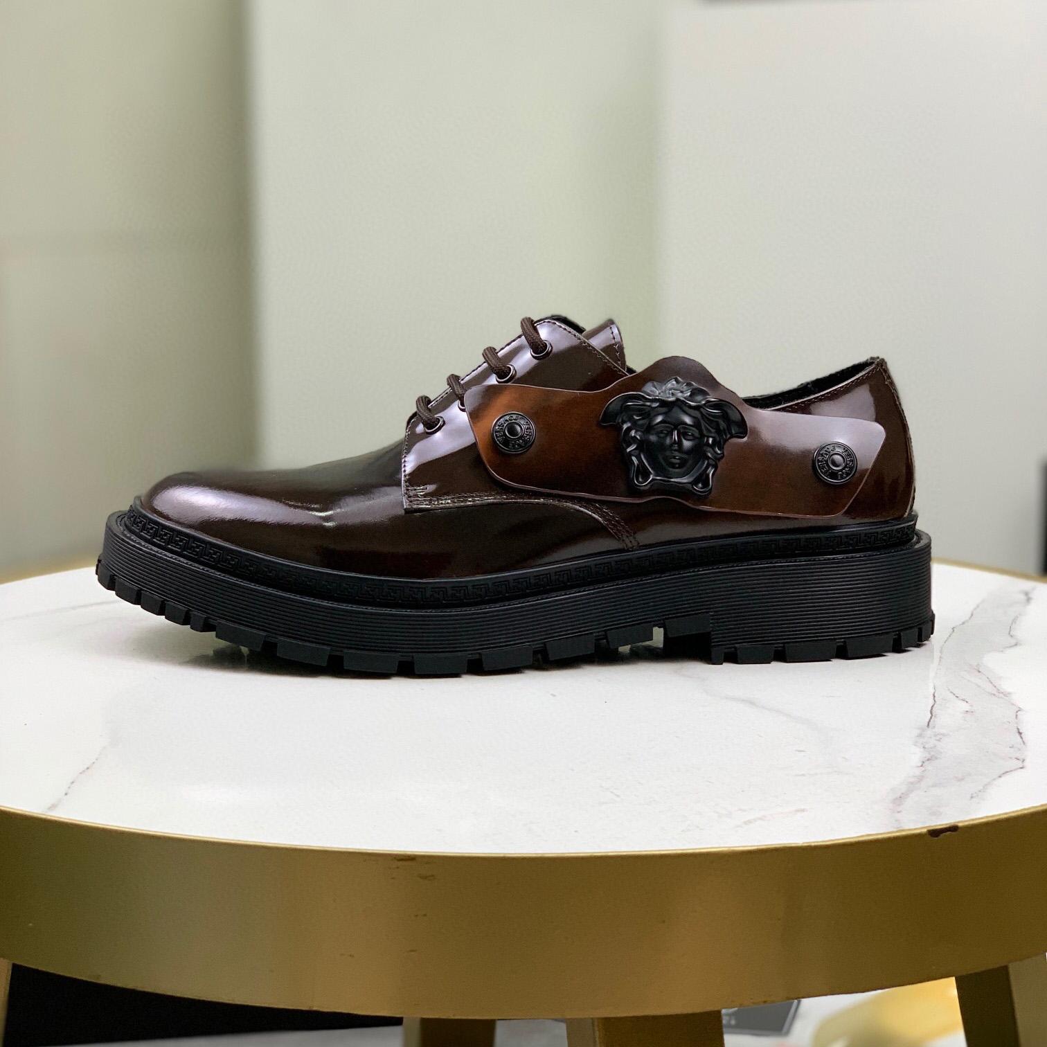 Versace Medusa Head-motif Derby Shoes - FashionPlug