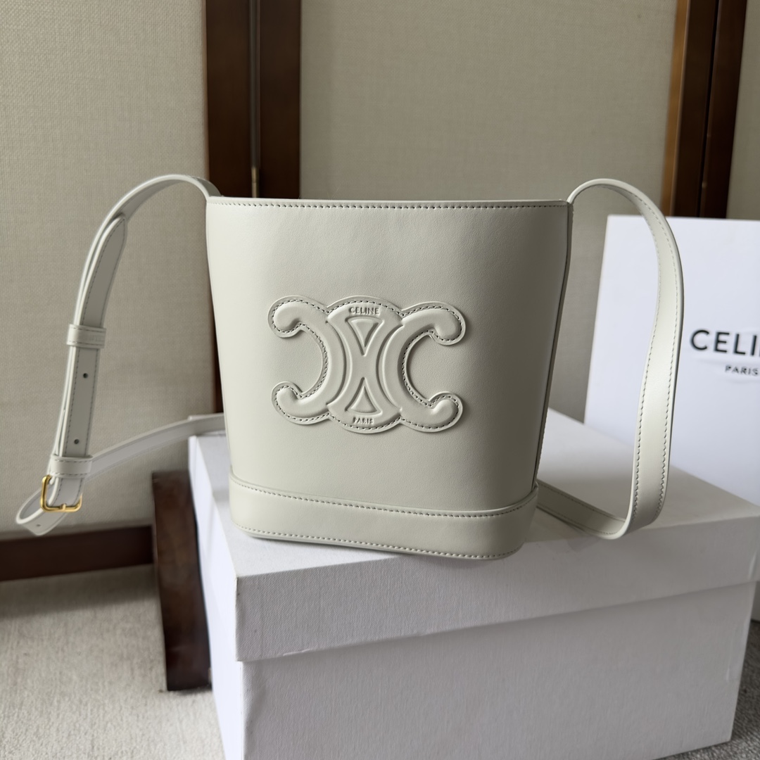 Celine Mini Bucket Cuir Triomphe In Smooth Calfskin  - FashionPlug