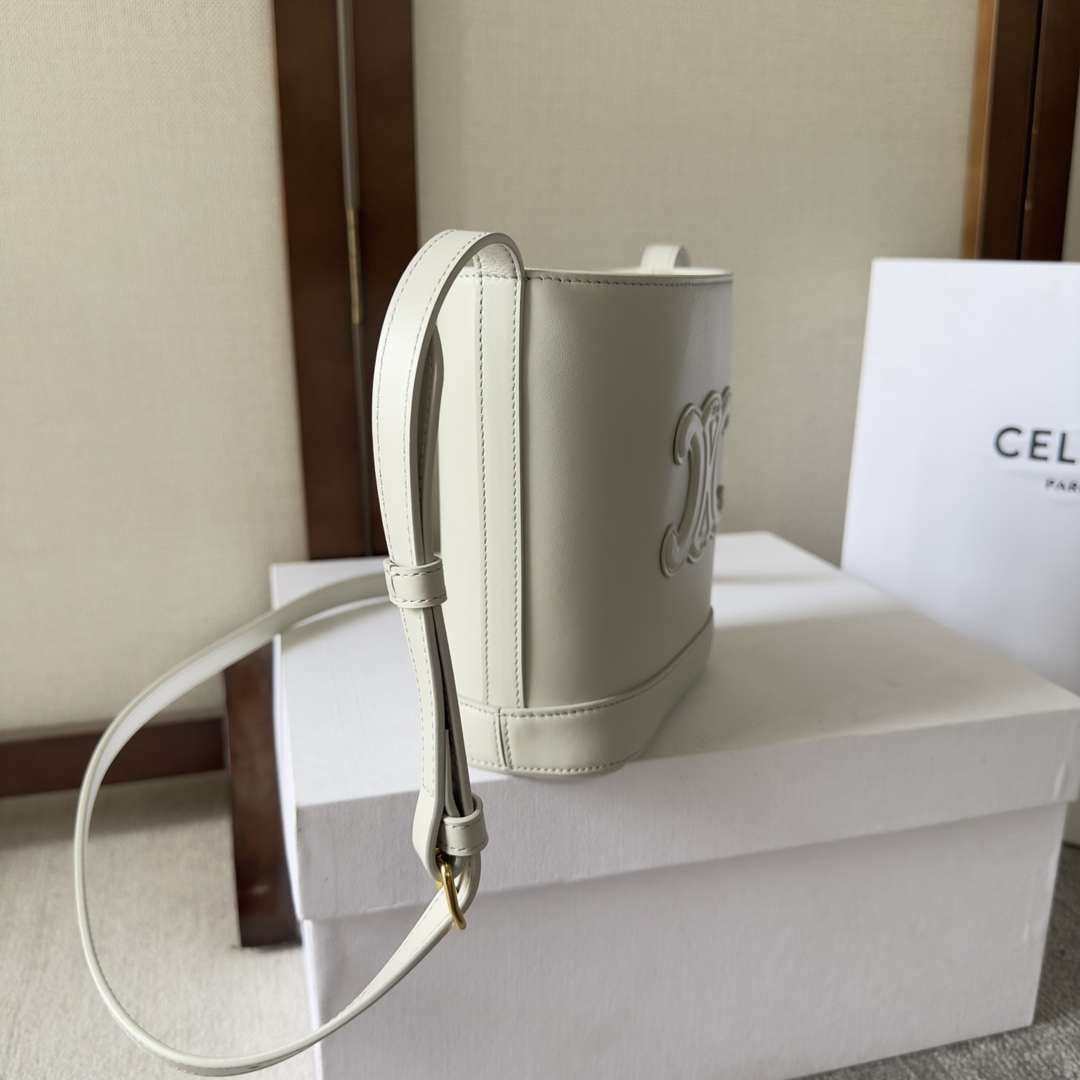 Celine Mini Bucket Cuir Triomphe In Smooth Calfskin  - FashionPlug