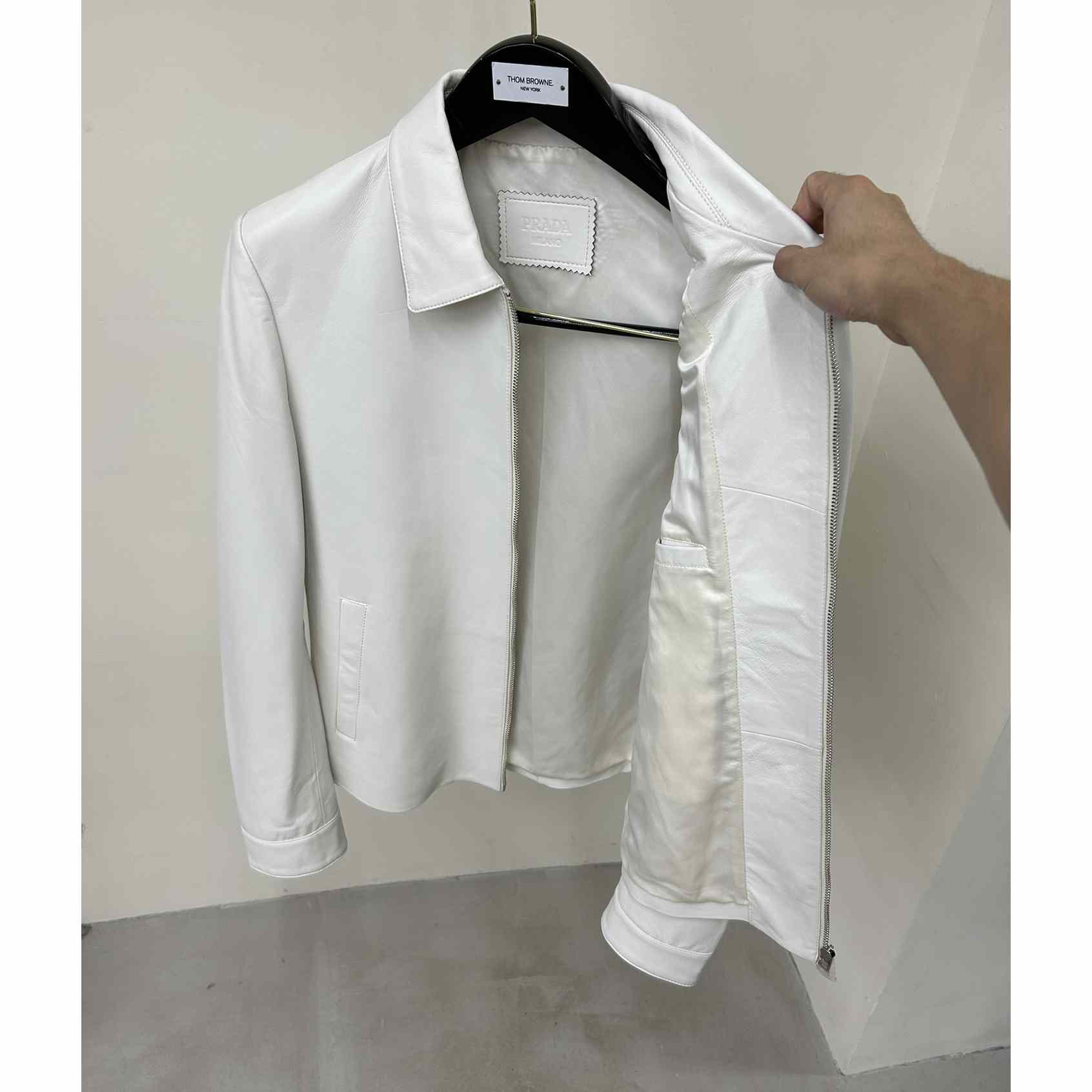 Prada Nappa Leather Blouson Jacket - FashionPlug