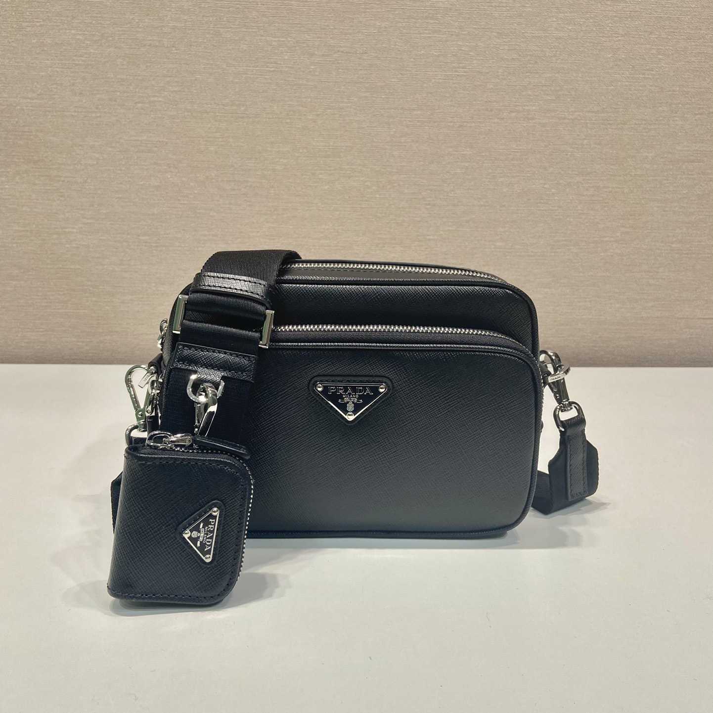 Prada Saffiano Leather Shoulder Bag - FashionPlug
