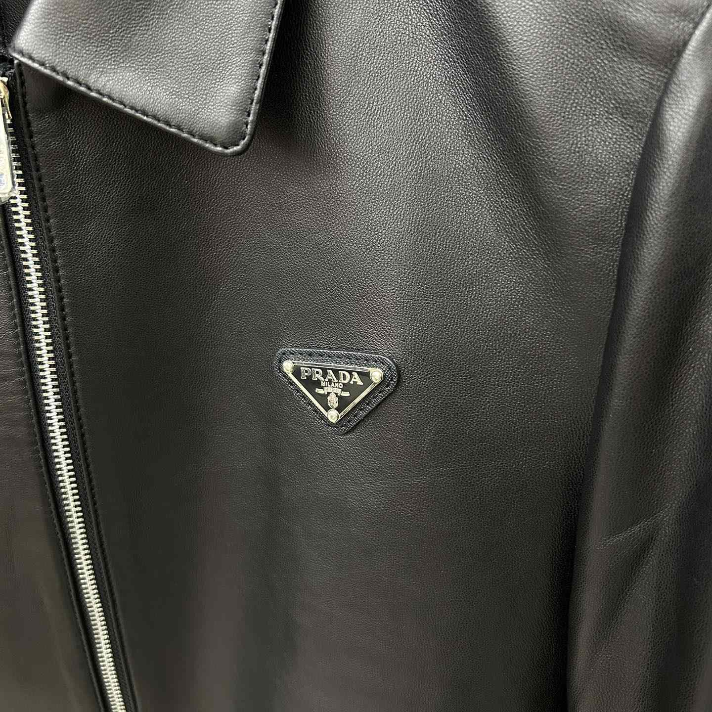 Prada Nappa Leather Blouson Jacket - FashionPlug