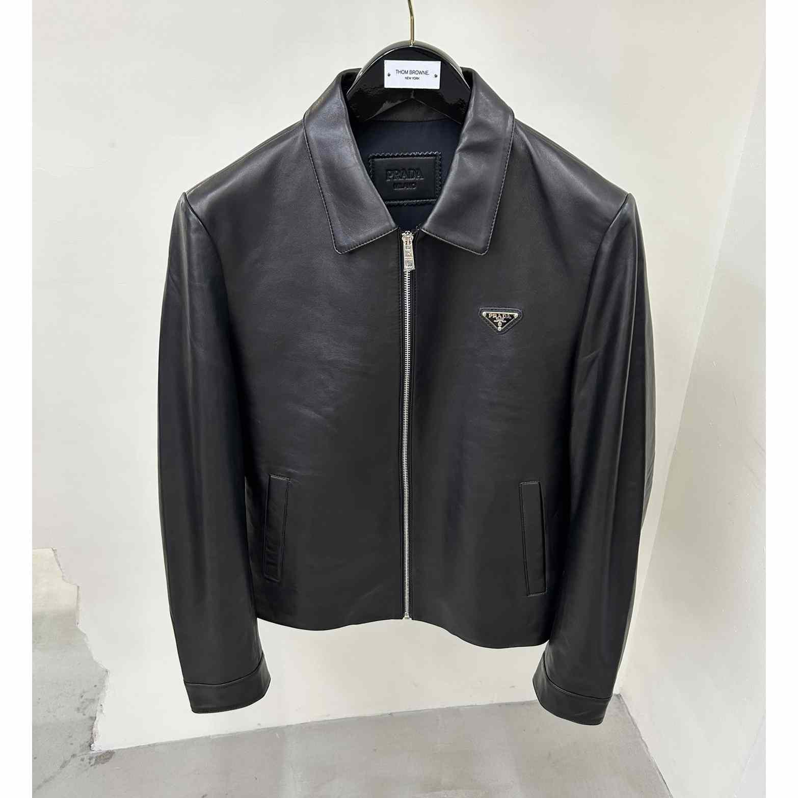 Prada Nappa Leather Blouson Jacket - FashionPlug