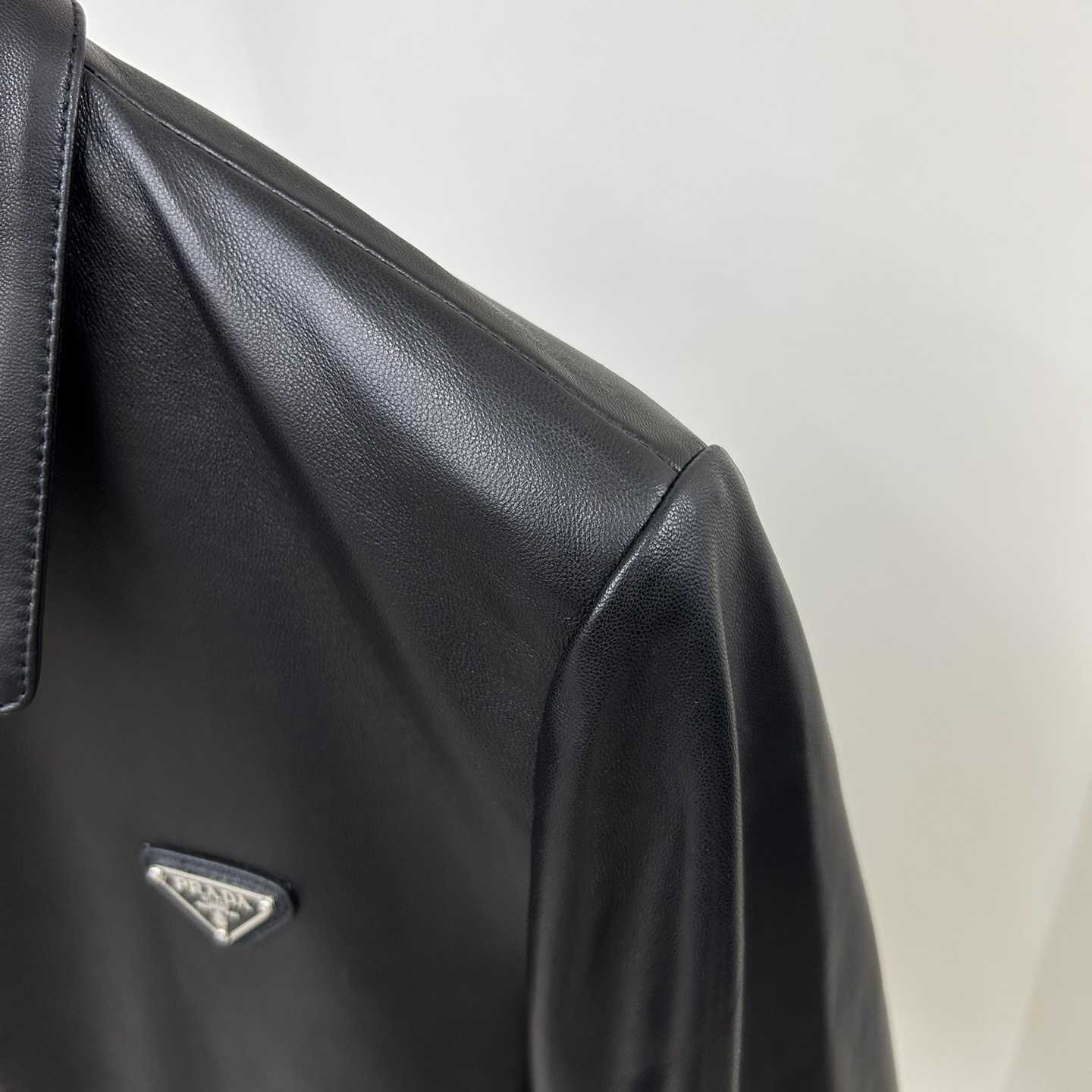 Prada Nappa Leather Blouson Jacket - FashionPlug
