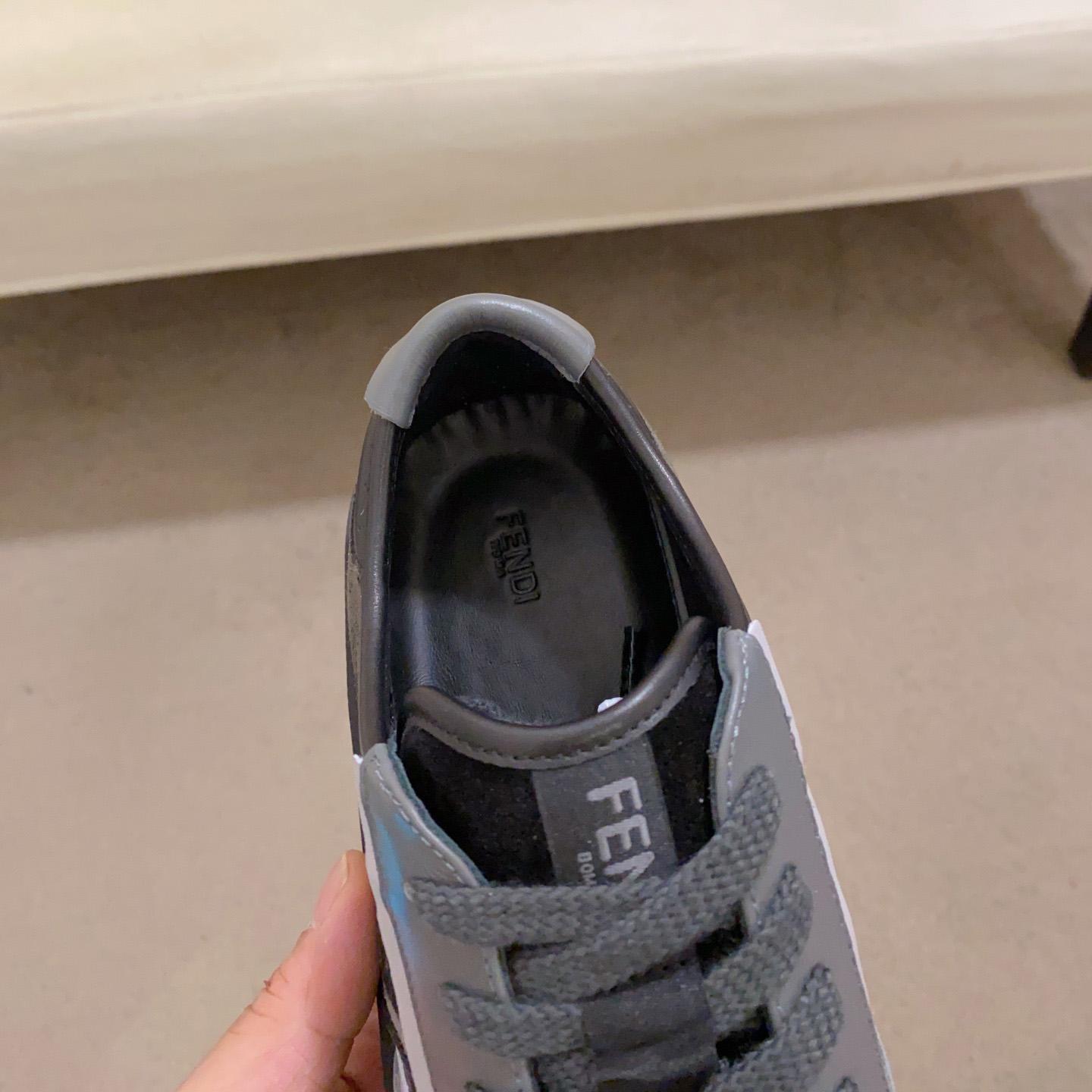 Fendi Step Black Leather Low-tops Sneakers - FashionPlug