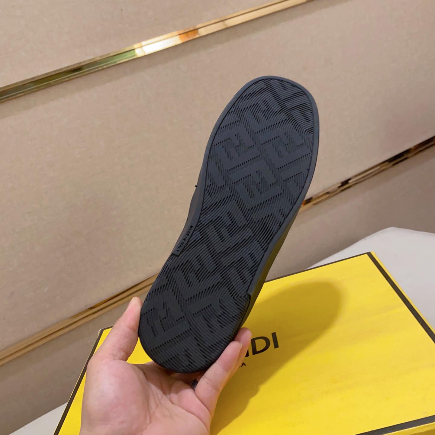 Fendi Step Black Leather Low-tops Sneakers - FashionPlug