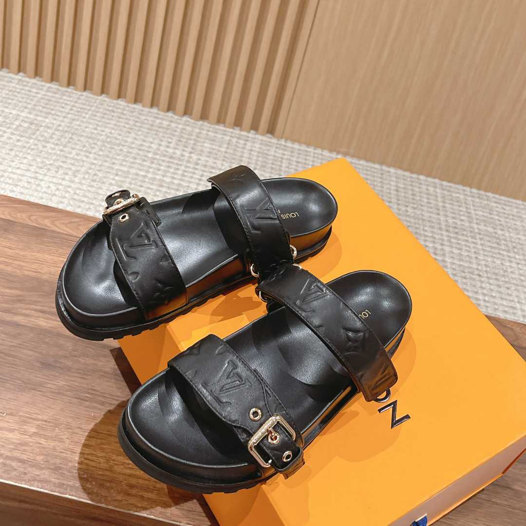 Louis Vuitton Bom Dia Flat Comfort Mule   1ABVN5 - FashionPlug