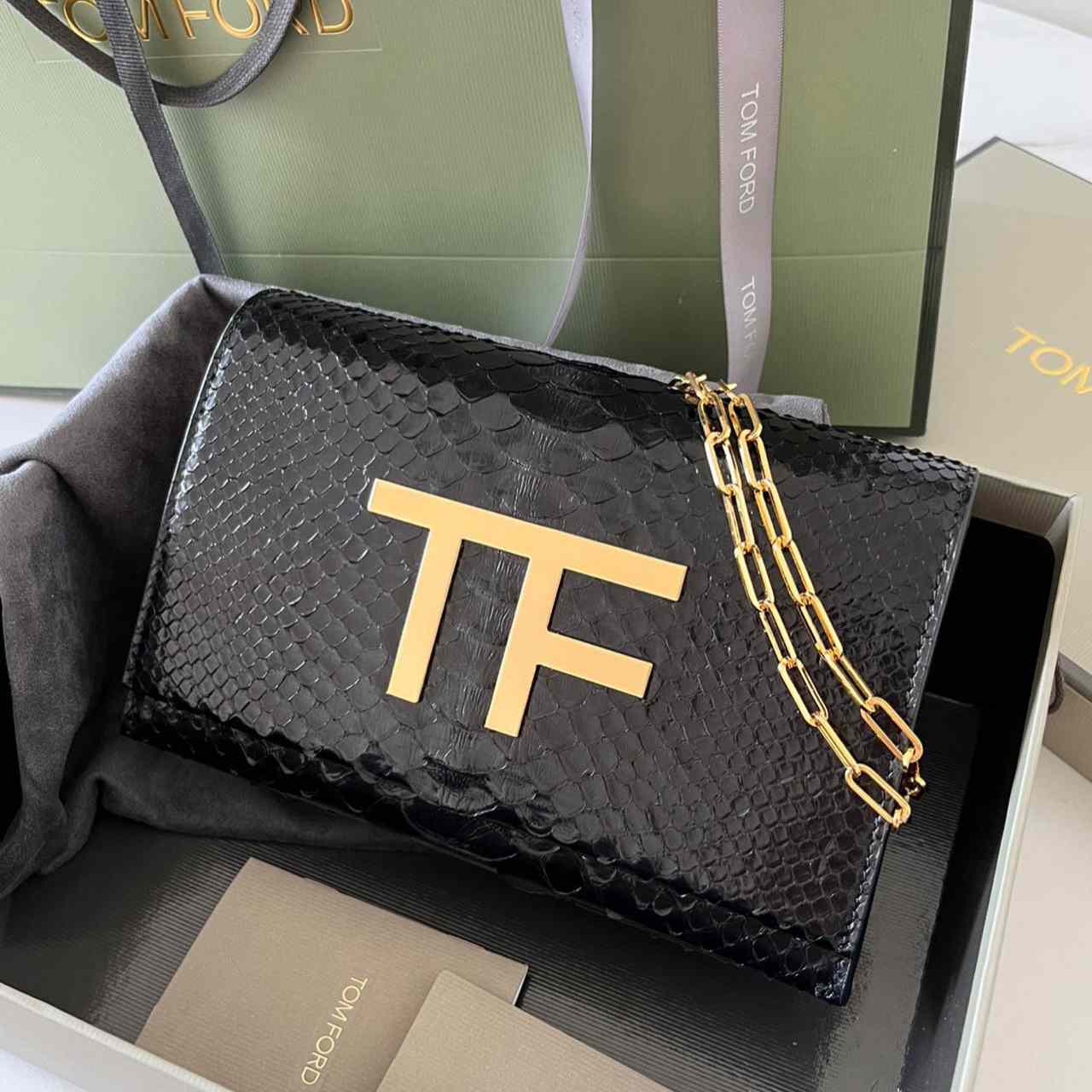 Tom Ford Leather TF Bag (21-13-6cm) - FashionPlug