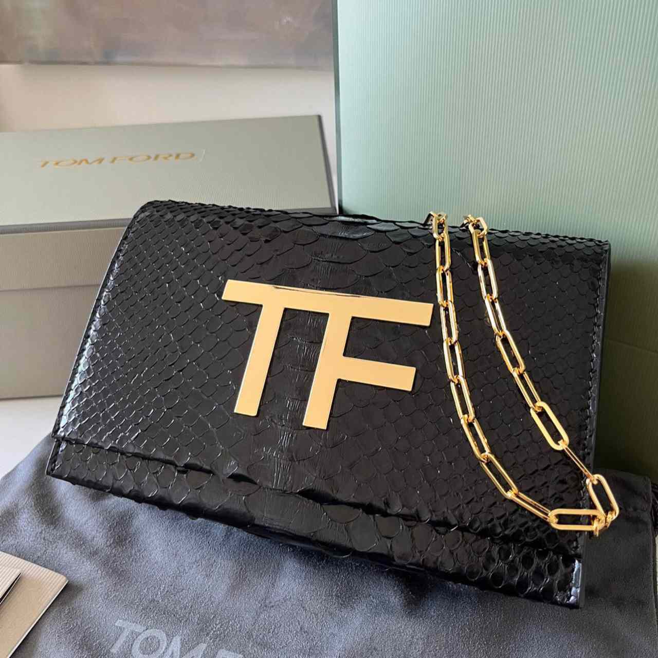 Tom Ford Leather TF Bag (21-13-6cm) - FashionPlug