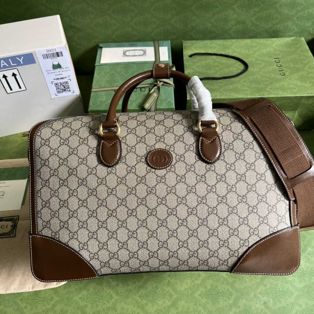Gucci Duffle Bag With Interlocking G(42-26-24cm) - FashionPlug