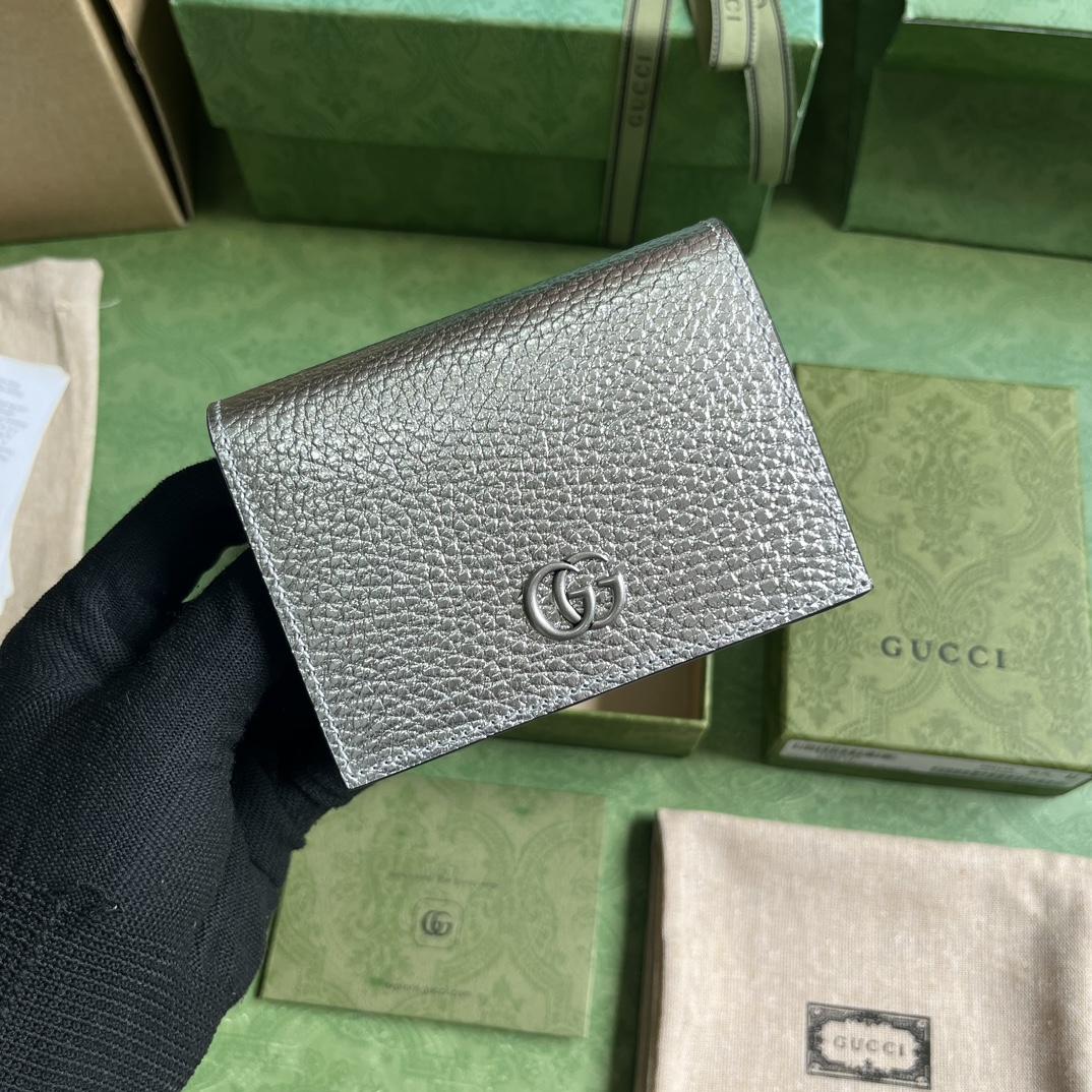 Gucci GG Marmont Card Case Wallet  - FashionPlug