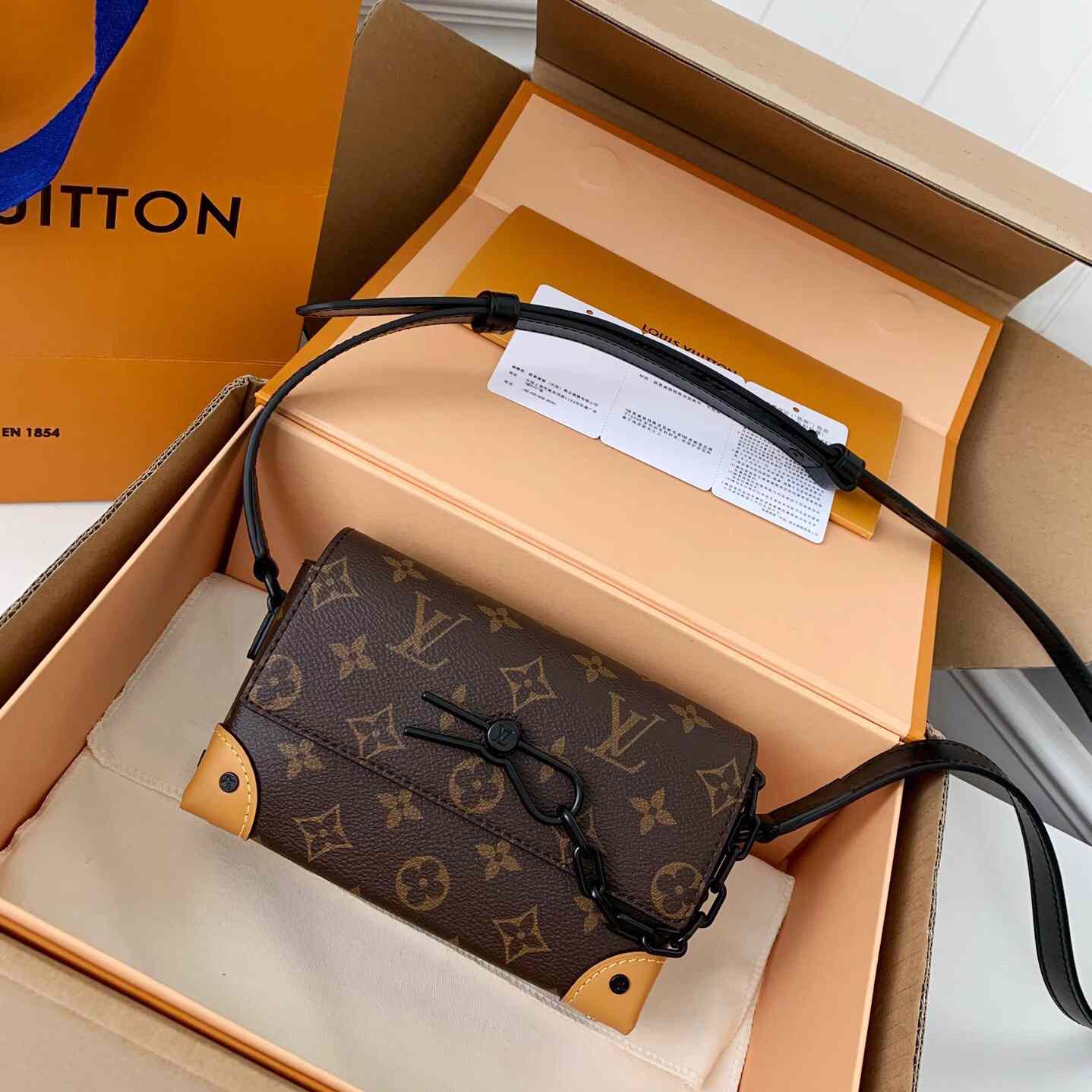 Louis Vuitton Steamer Wearable Wallet Monogram Macassar(18*11*6.5cm)  M82534 - FashionPlug