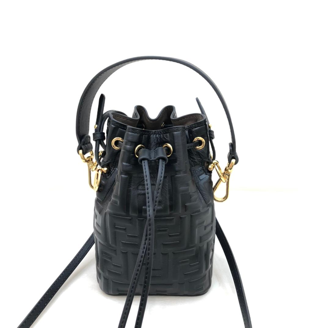 Fendi Tresor Black Leather Mini-bag - FashionPlug