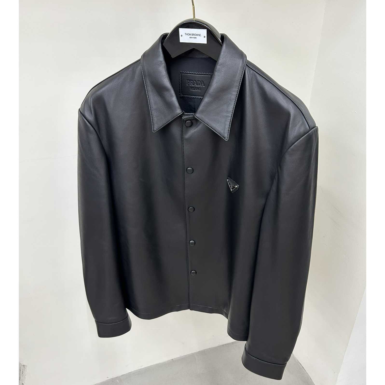 Prada Nappa Leather Shirt - FashionPlug