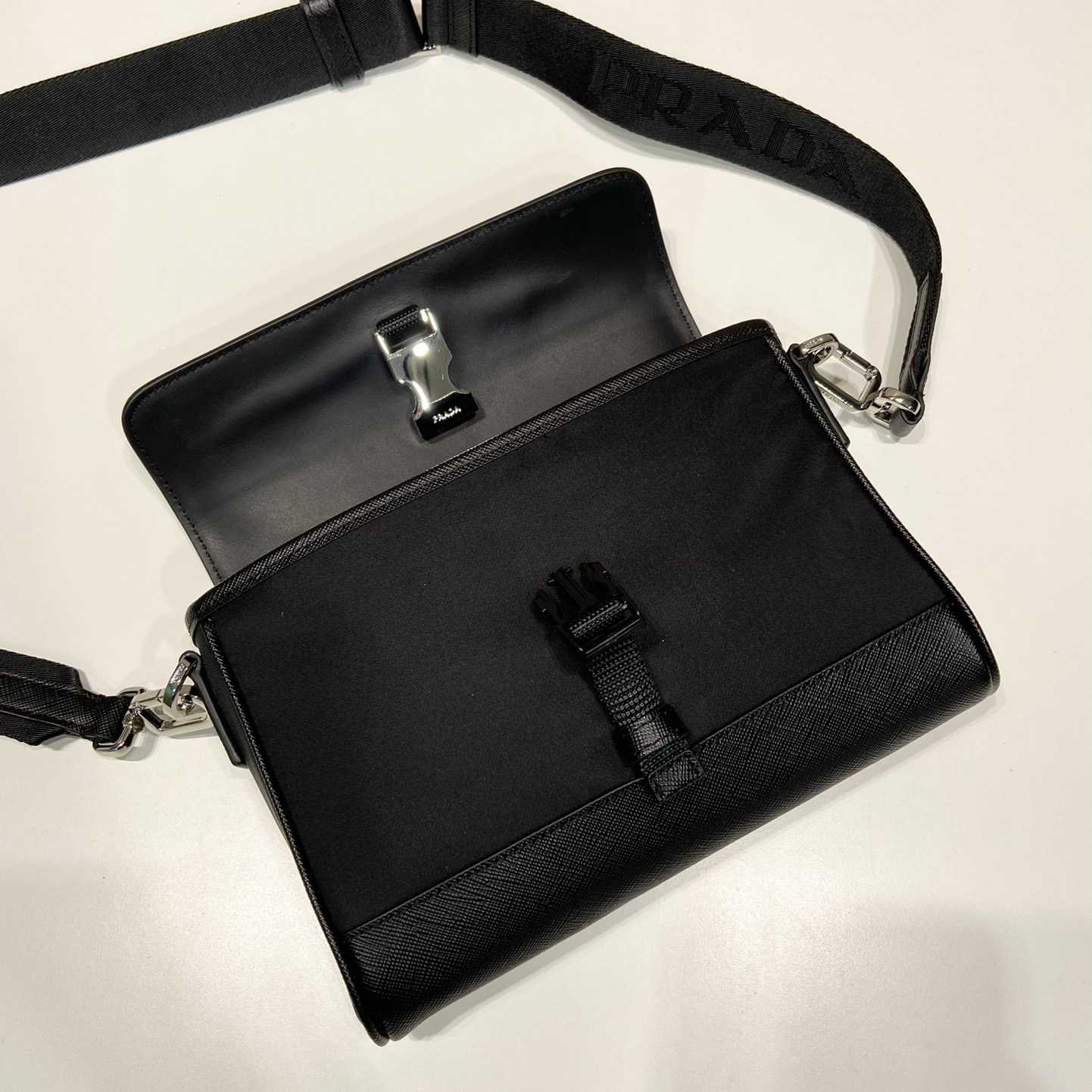 Prada Re-Nylon And Saffiano Shoulder Bag - FashionPlug