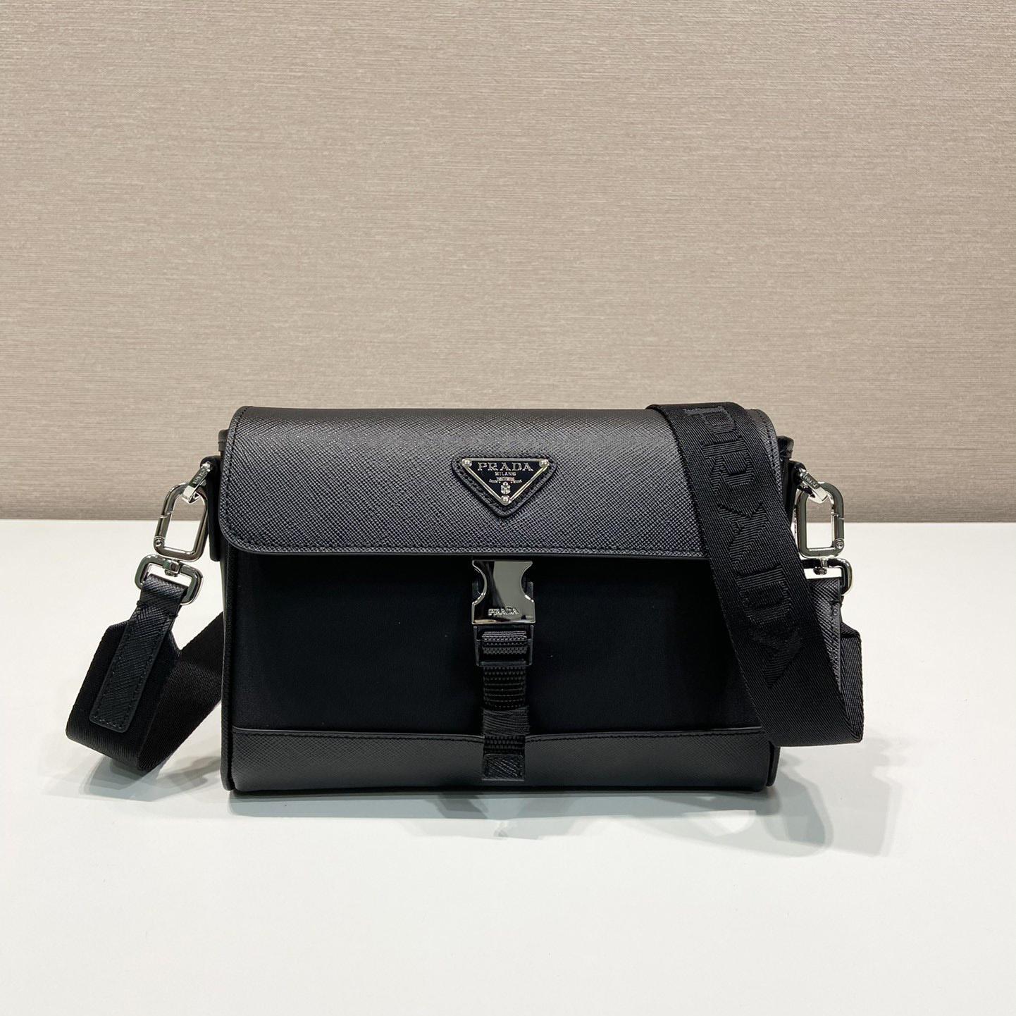 Prada Re-Nylon And Saffiano Shoulder Bag - FashionPlug
