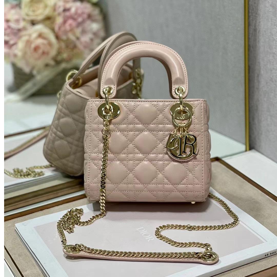 Dior Lady Dior Bag  (17 x 7.5x 14cm) - FashionPlug