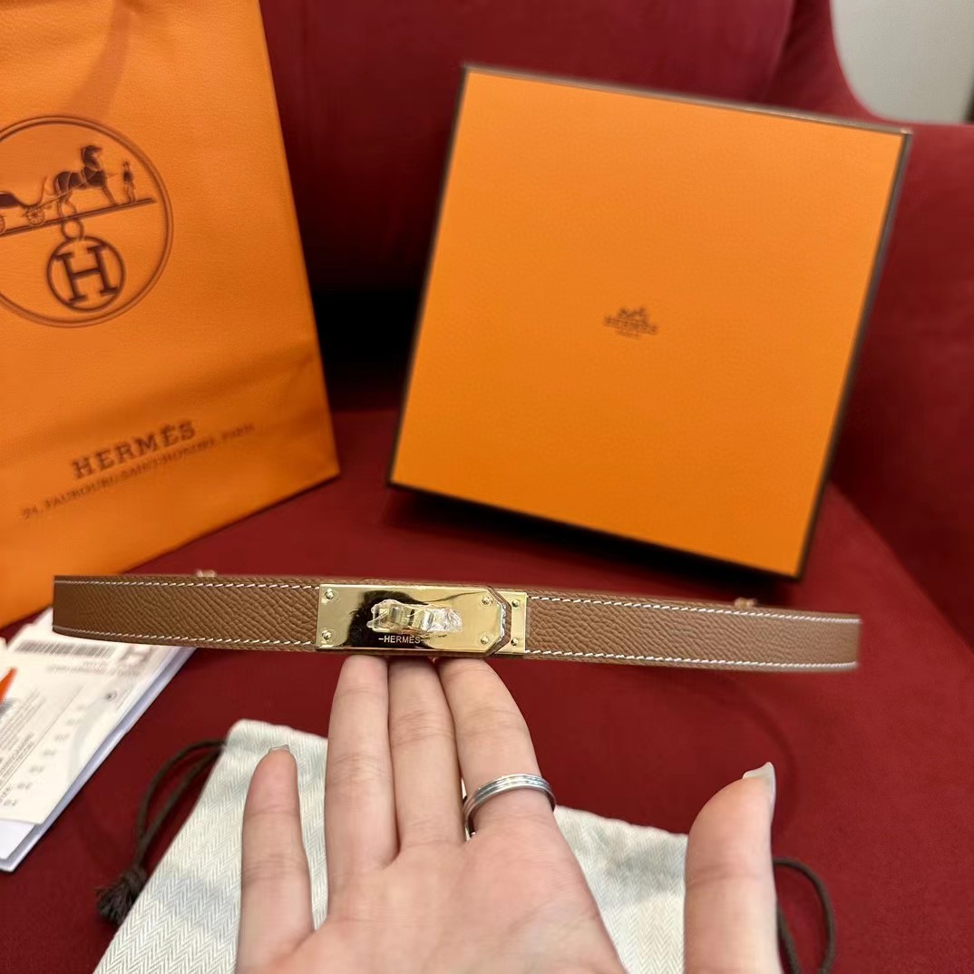 Hermes Authenticated Kelly Belt Leather - FashionPlug
