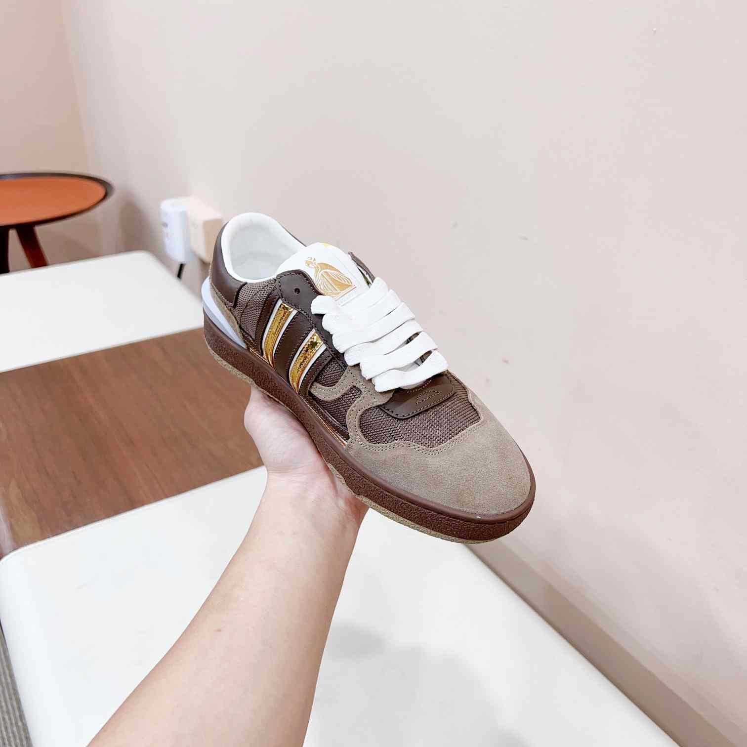 Lanvin Leather Low-top Clay Sneakers - FashionPlug